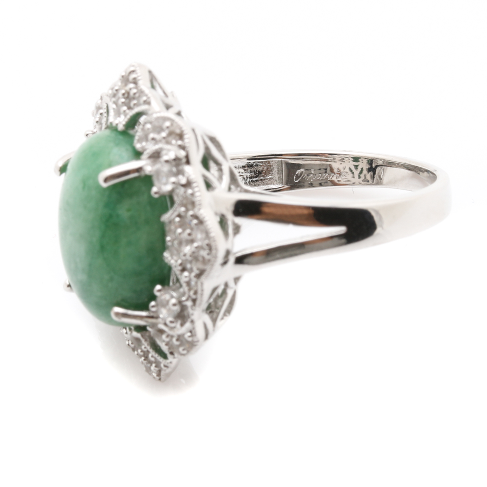 Orianne Sterling Silver and Emerald Jewelry