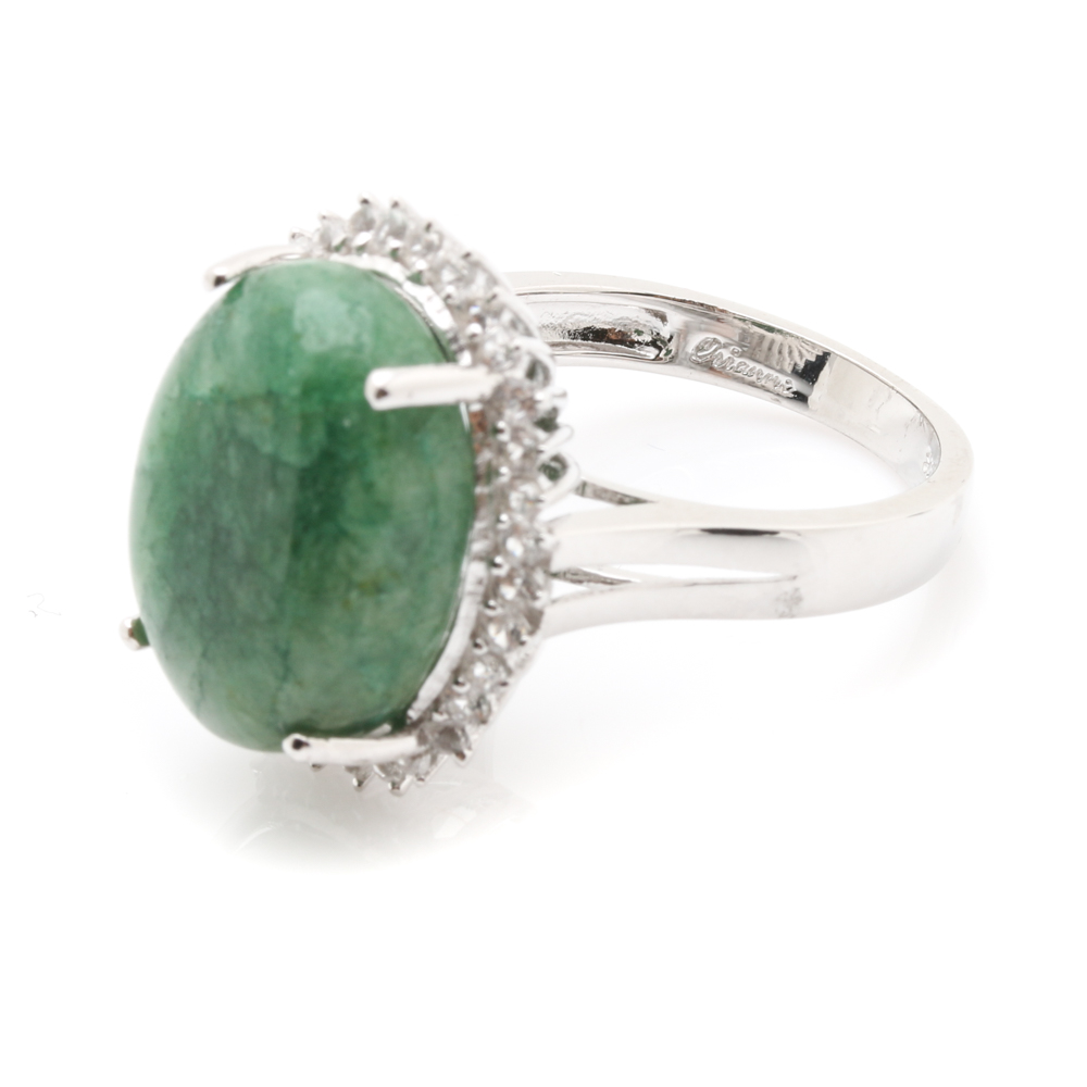 Orianne Sterling Silver and Emerald Jewelry