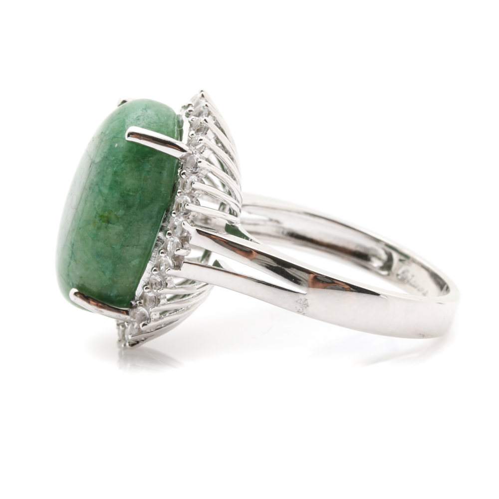 Orianne Sterling Silver and Emerald Jewelry