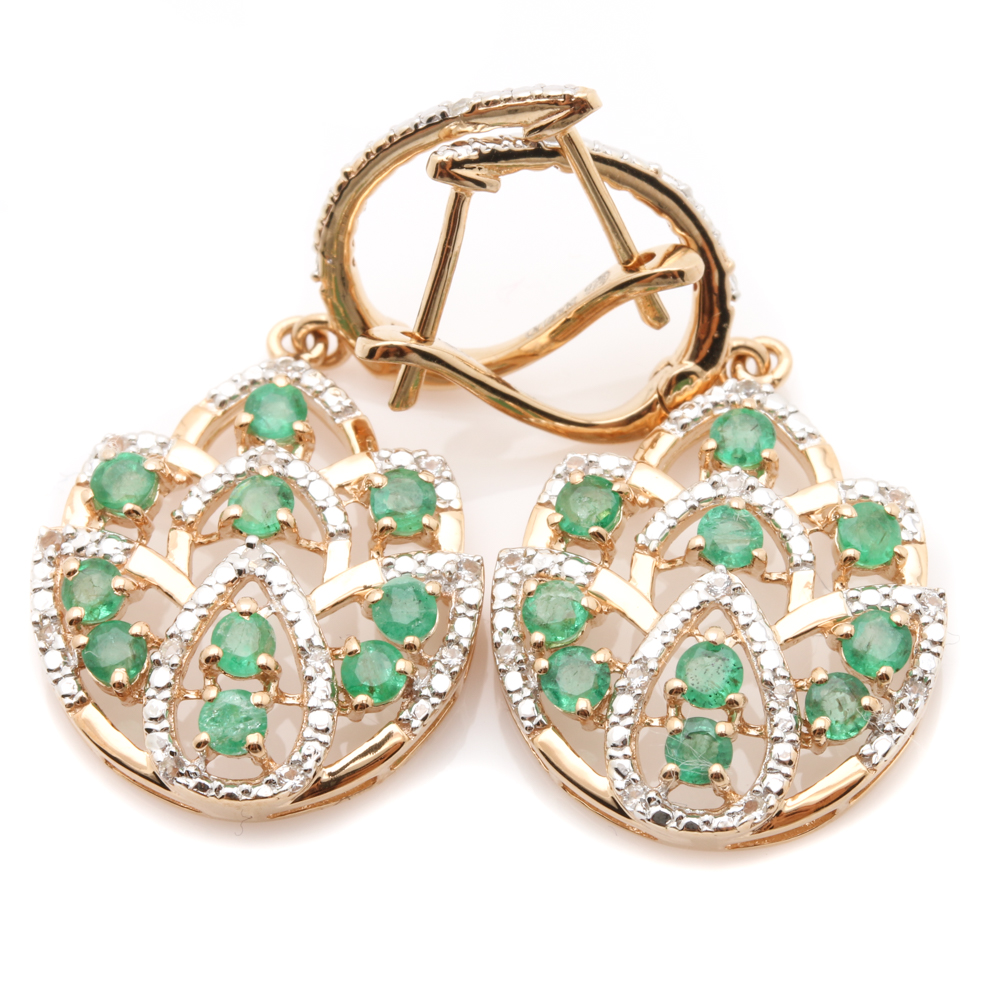 Orianne Sterling Silver Emerald and White Topaz Jewelry