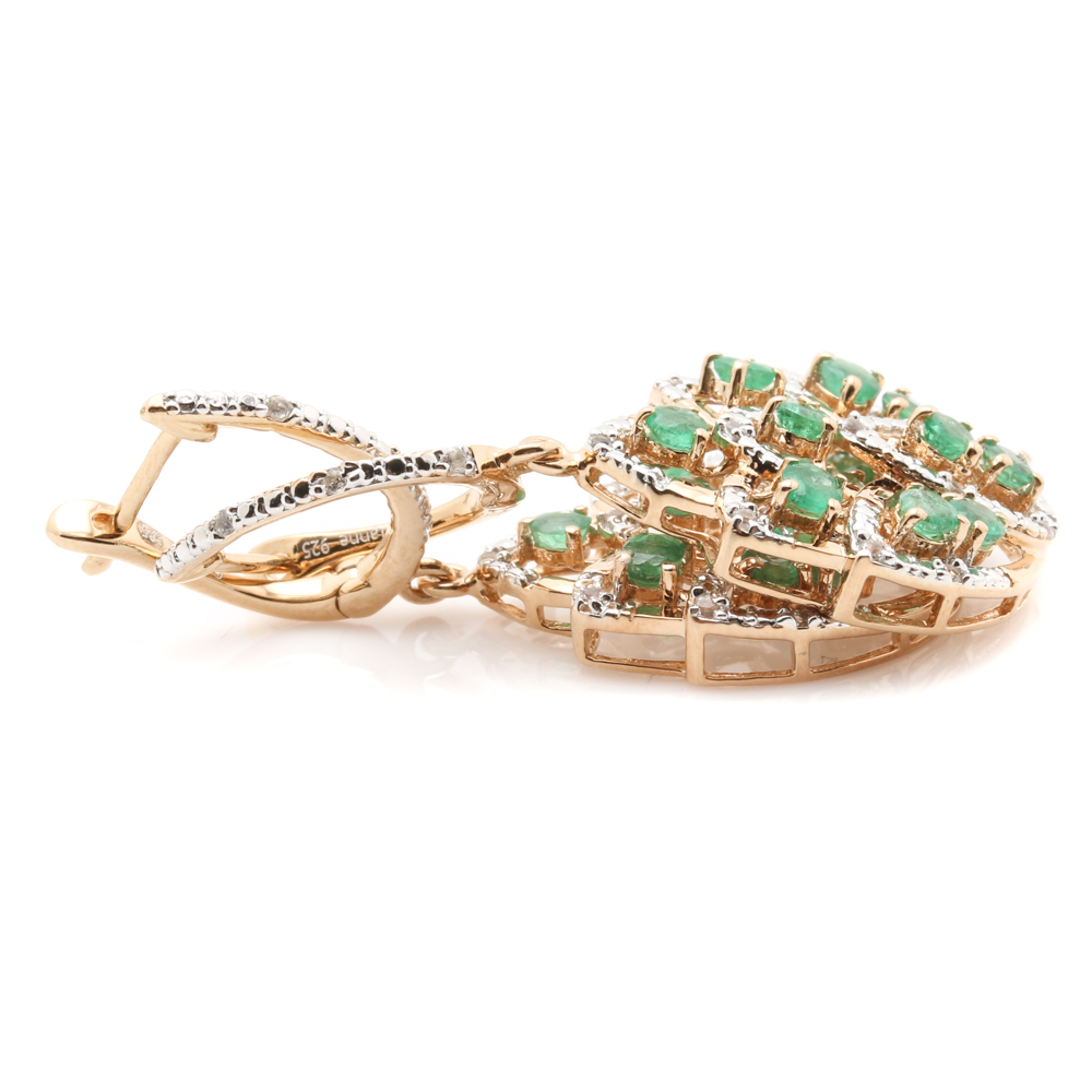 Orianne Sterling Silver Emerald and White Topaz Jewelry