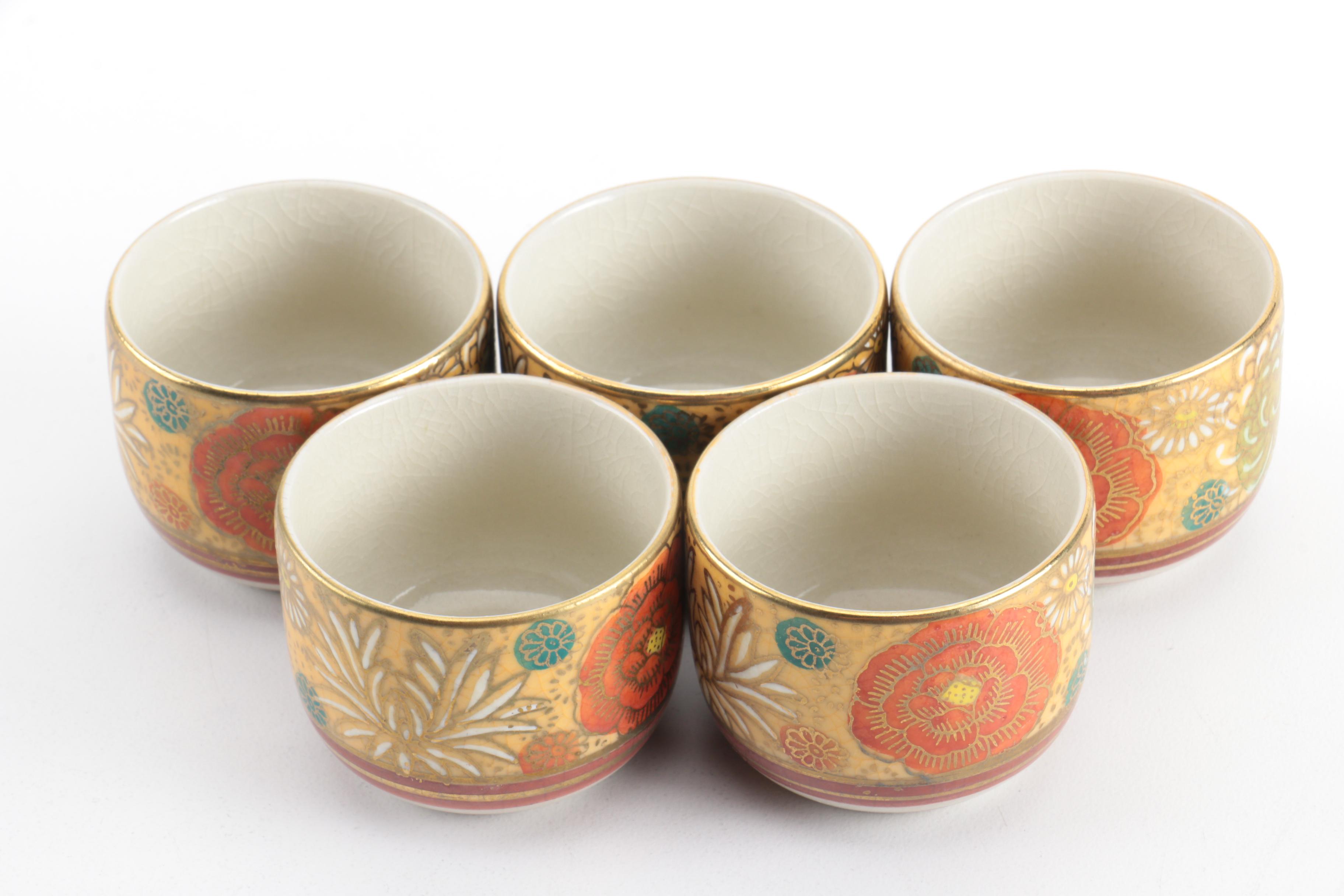 Hand Painted Porcelain Sake Set