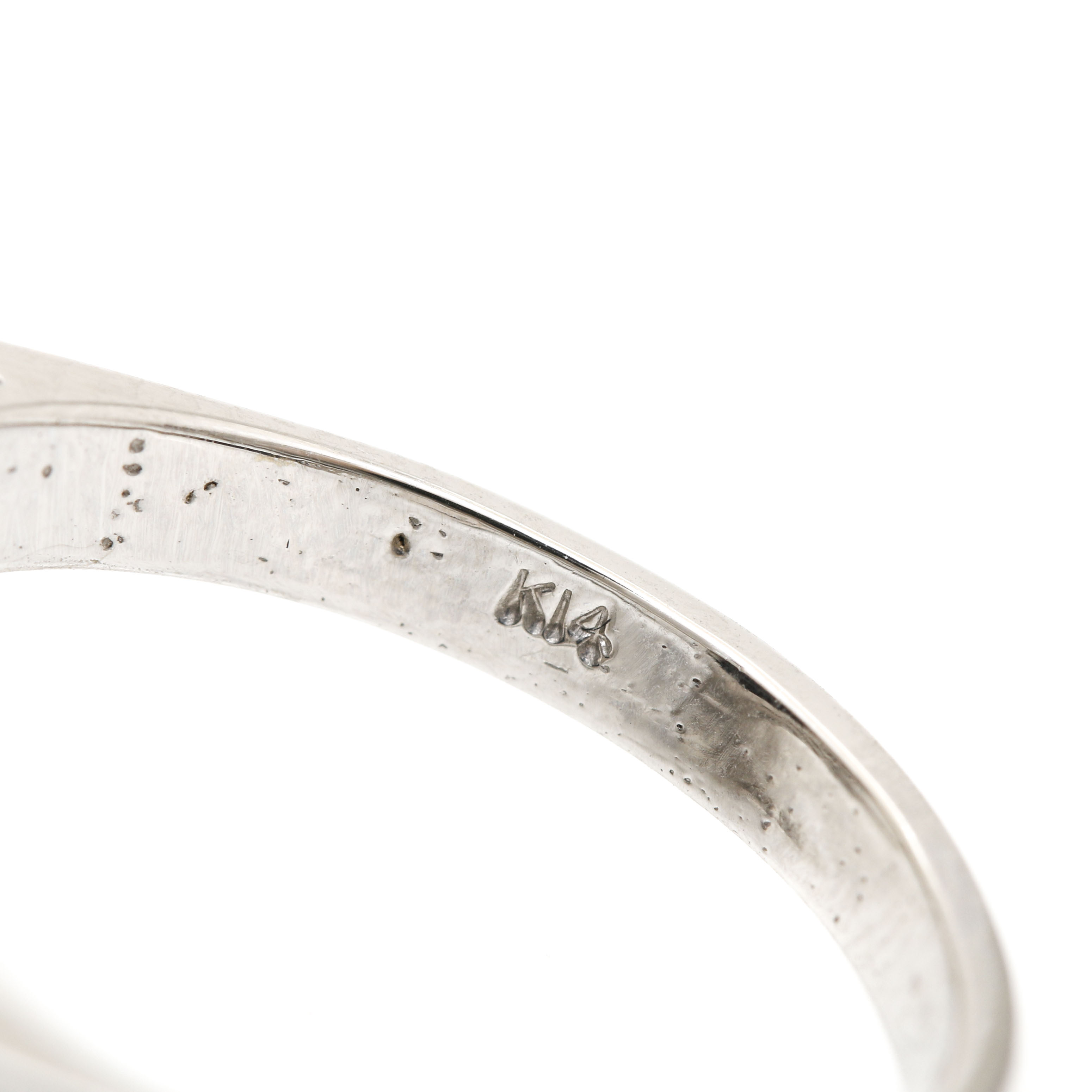 14K White Gold Sapphire and Diamond Ring