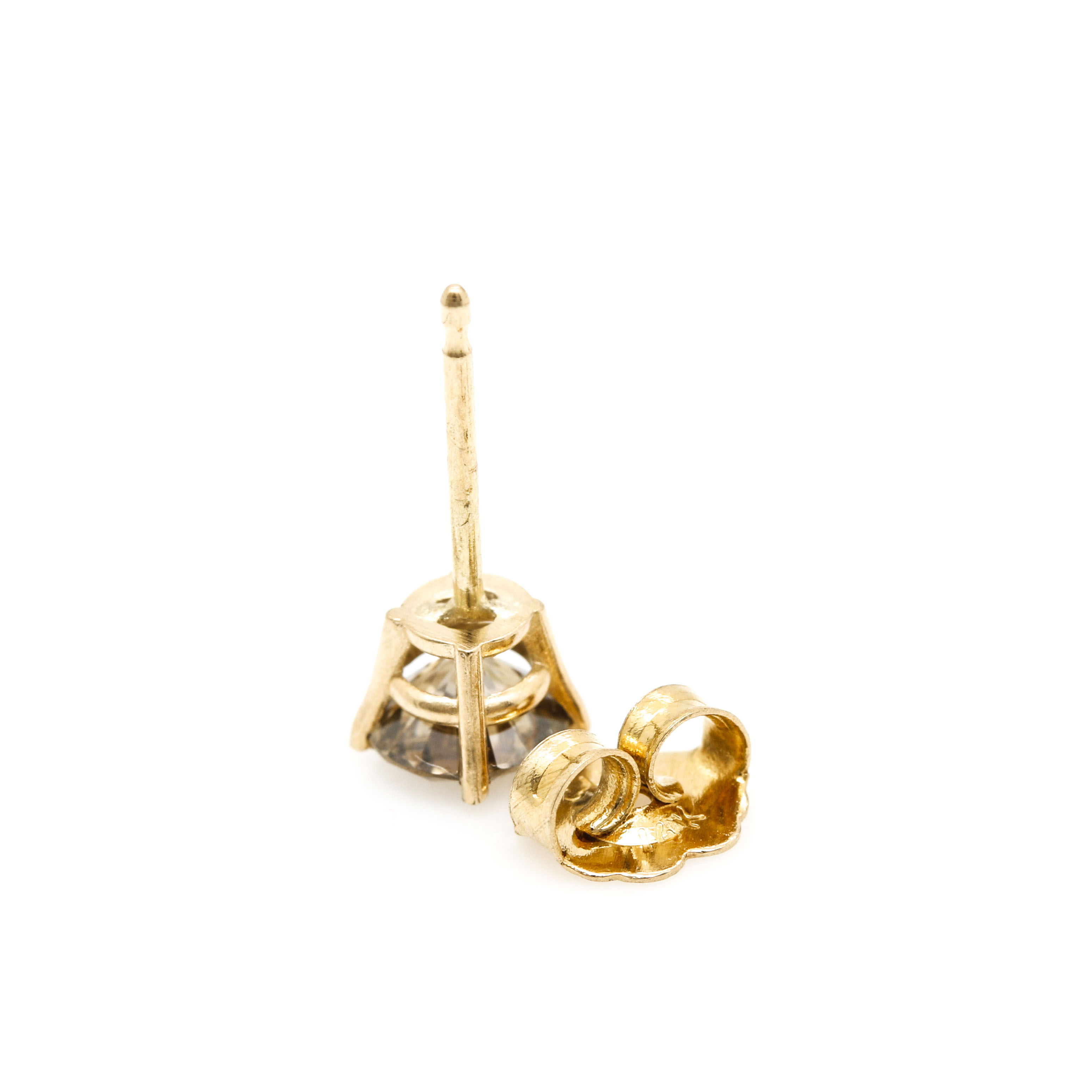 14K Yellow Gold 1.09 CTW Diamond Stud Earrings