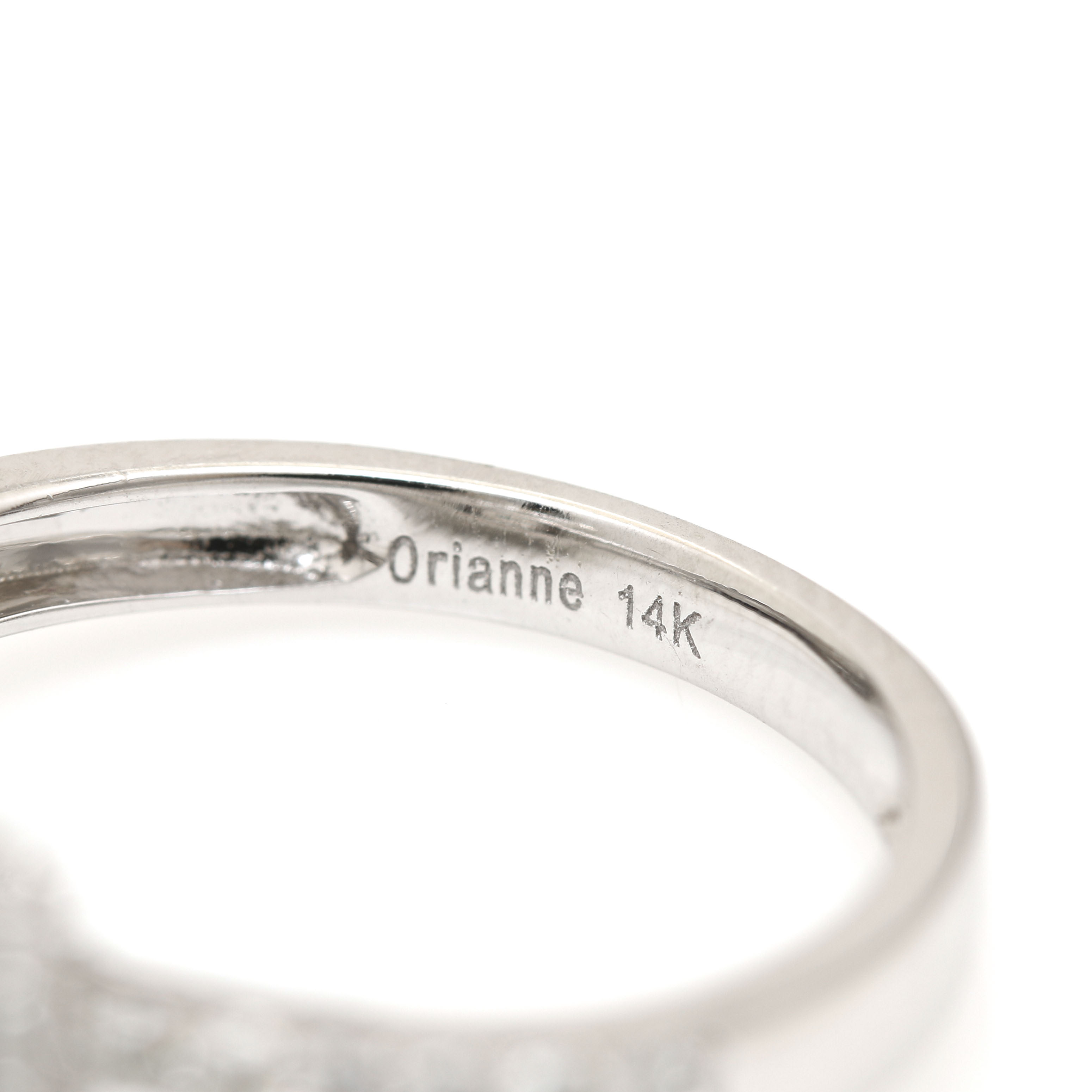 Orianne 14K White Gold Emerald and 0.95 CTW Diamond Ring