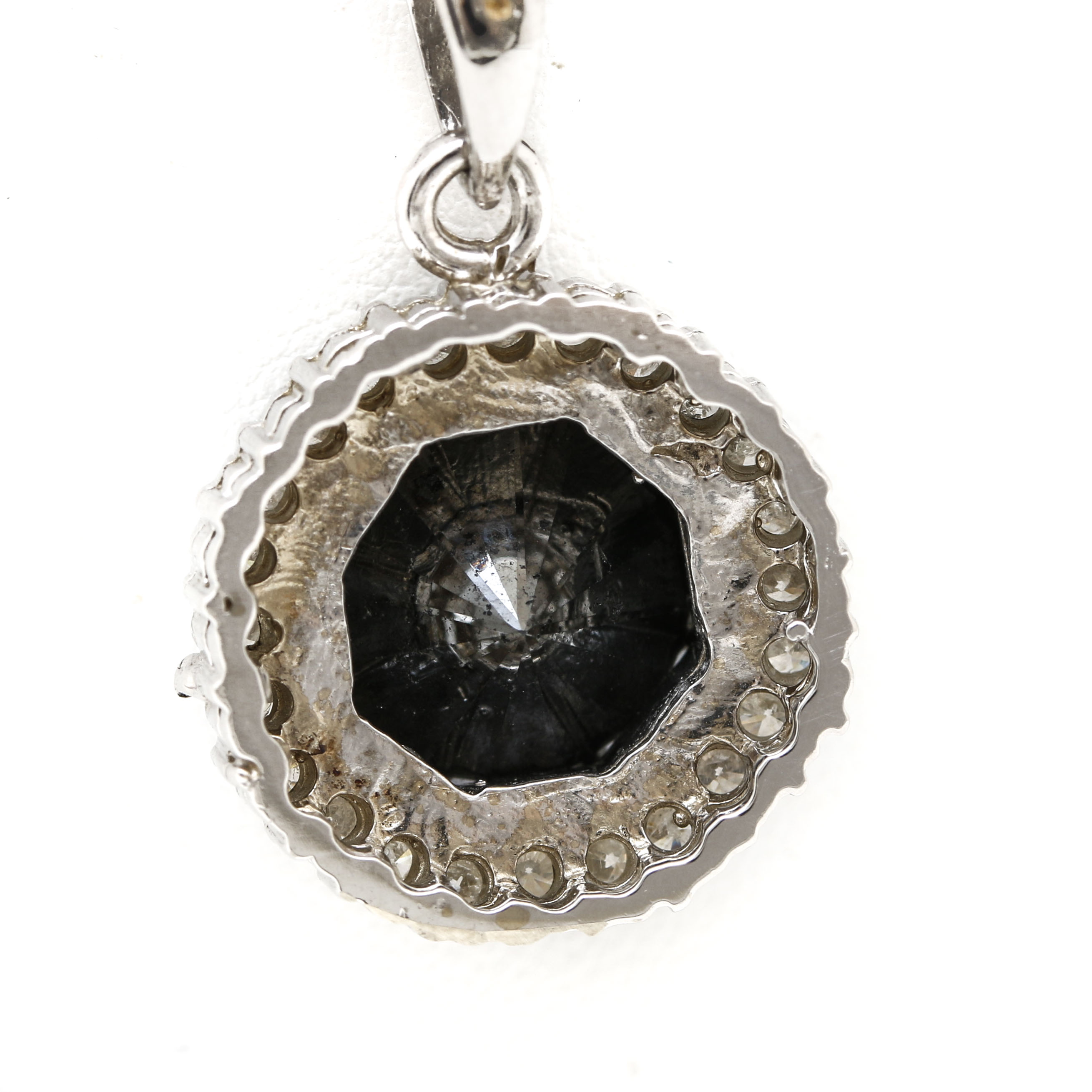 14K White Gold 7.05 CT Black Diamond and 0.96 CTW Diamond Necklace