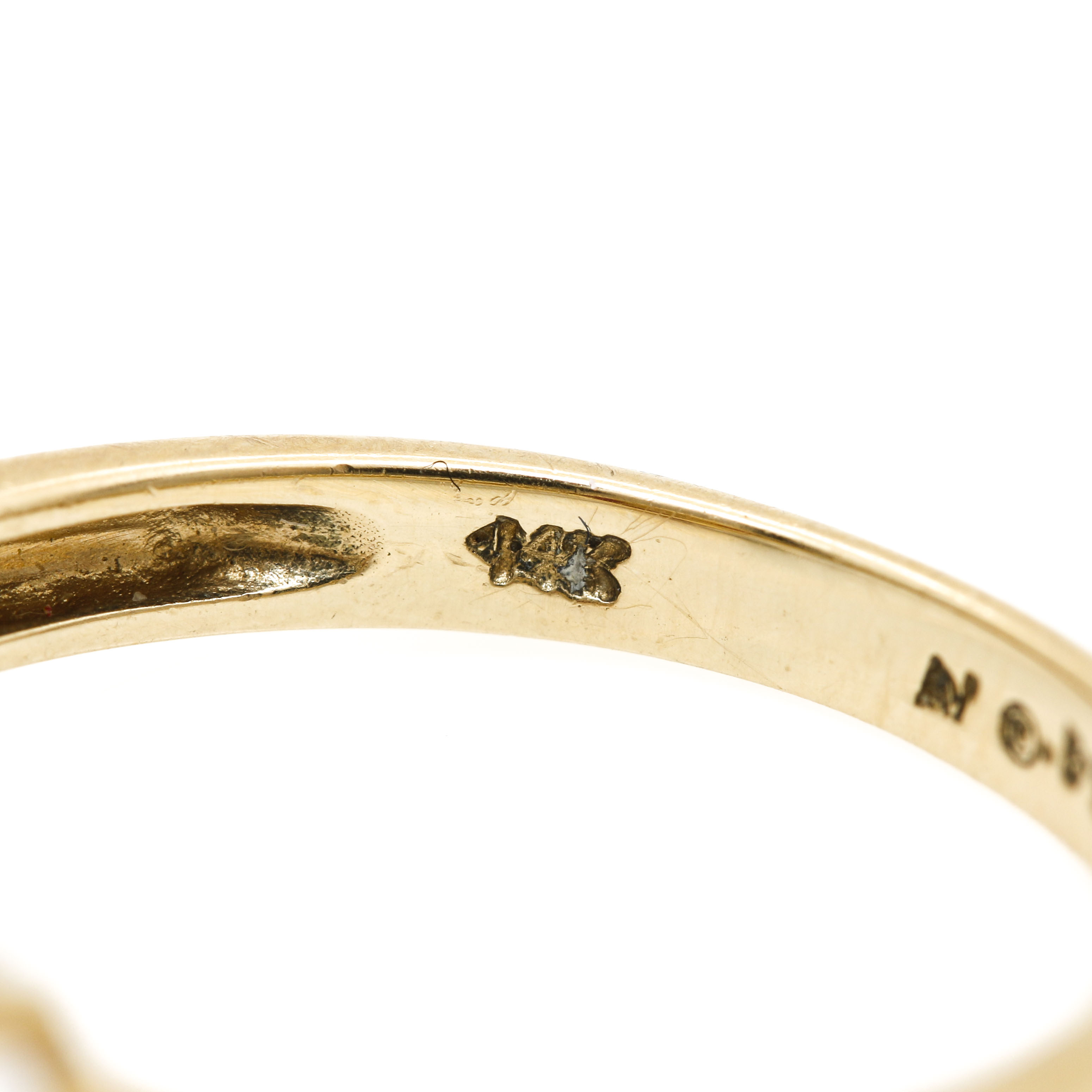 14K Yellow Gold Diamond and Ruby Ring