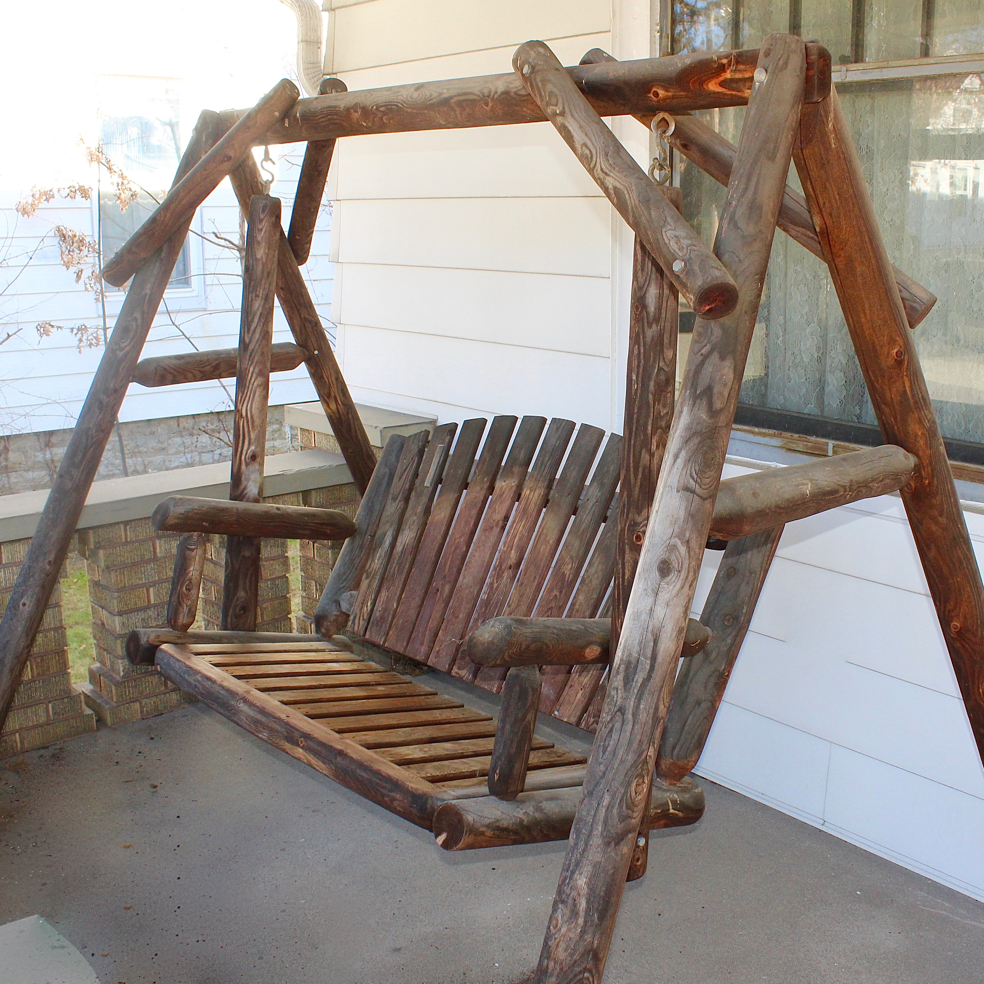 Artisan Crafted Rustic Porch Swing