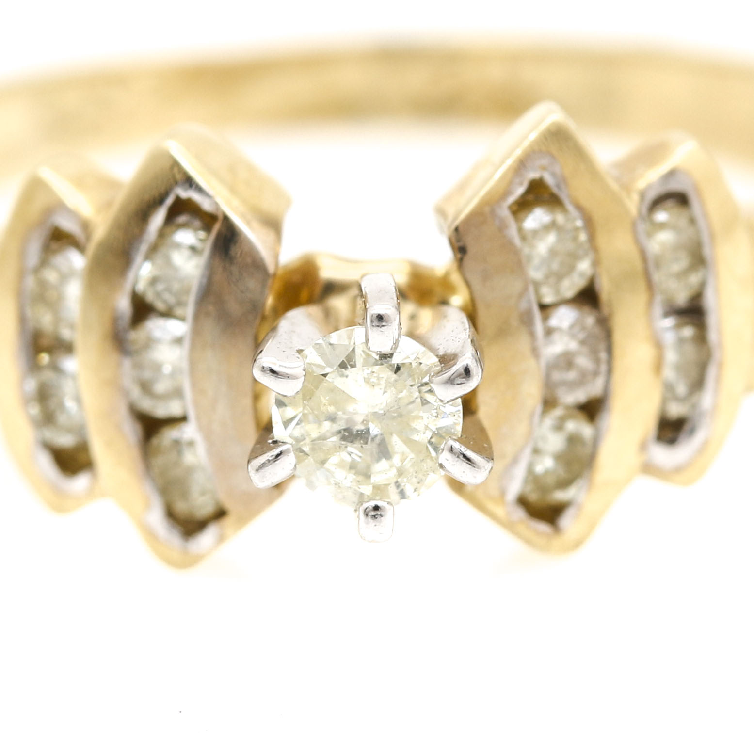14K Yellow Gold Diamond Ring