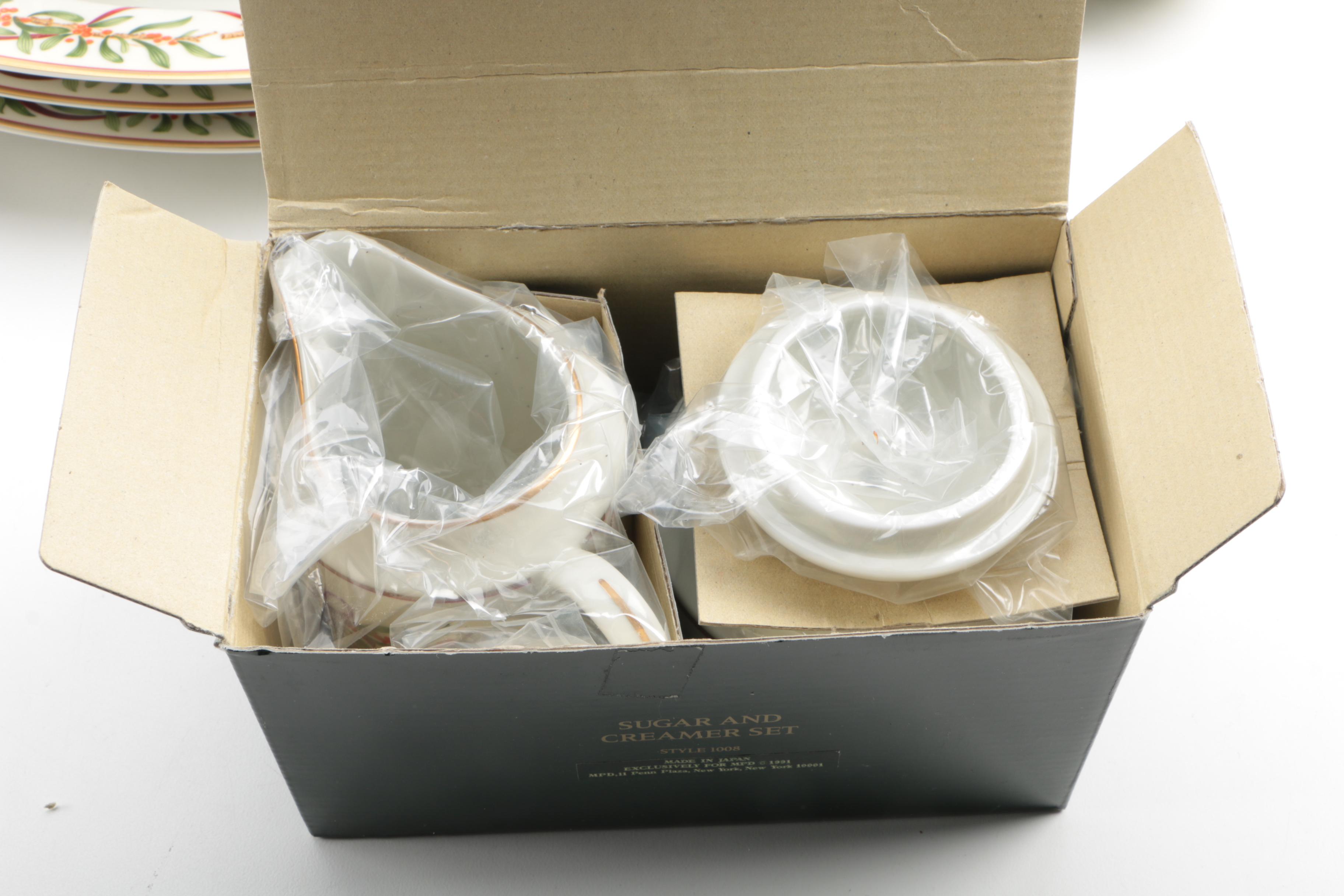 Holiday Tableware Including Royal Gallery "Queensberry" 1990s