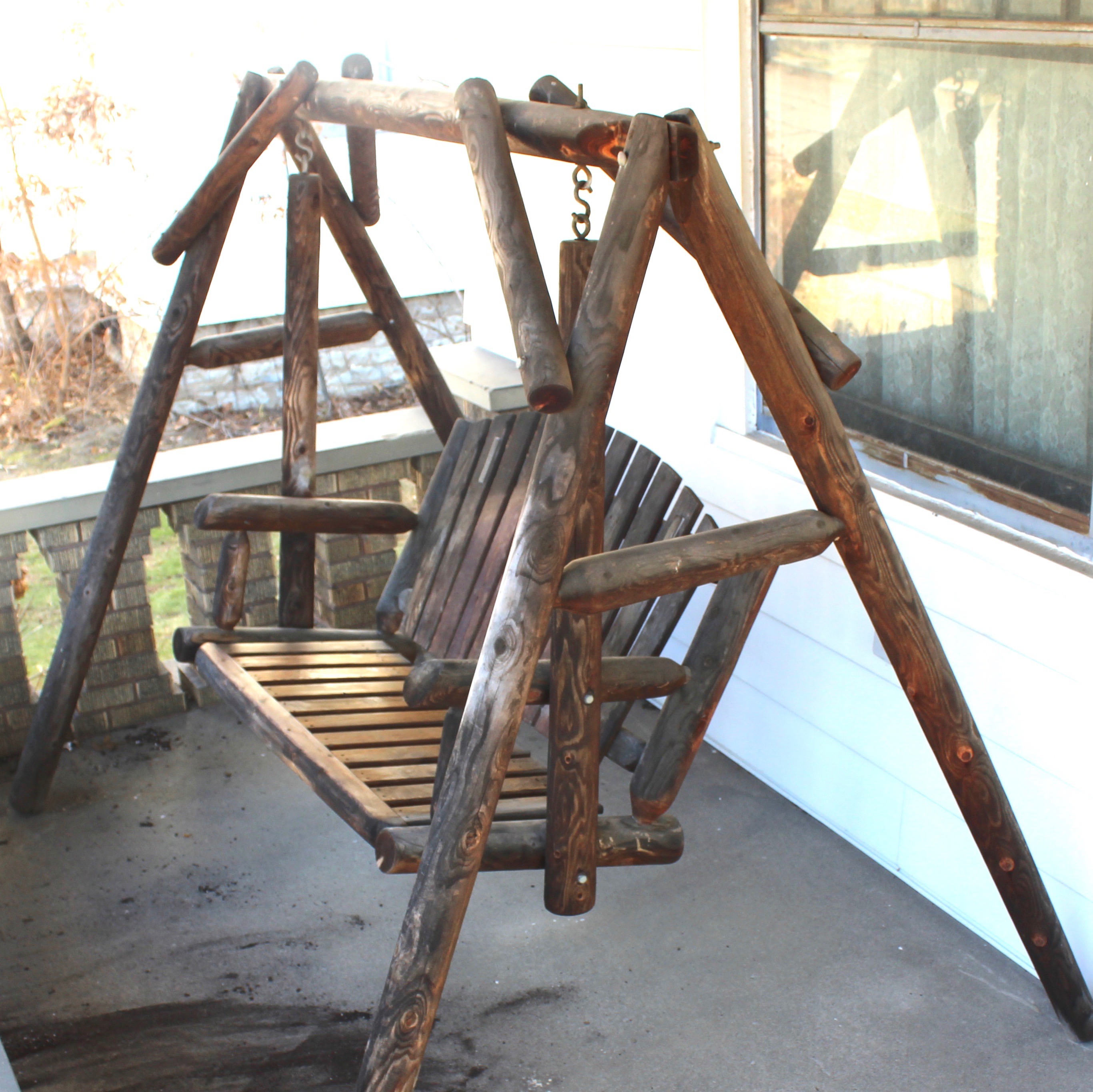 Artisan Crafted Rustic Porch Swing