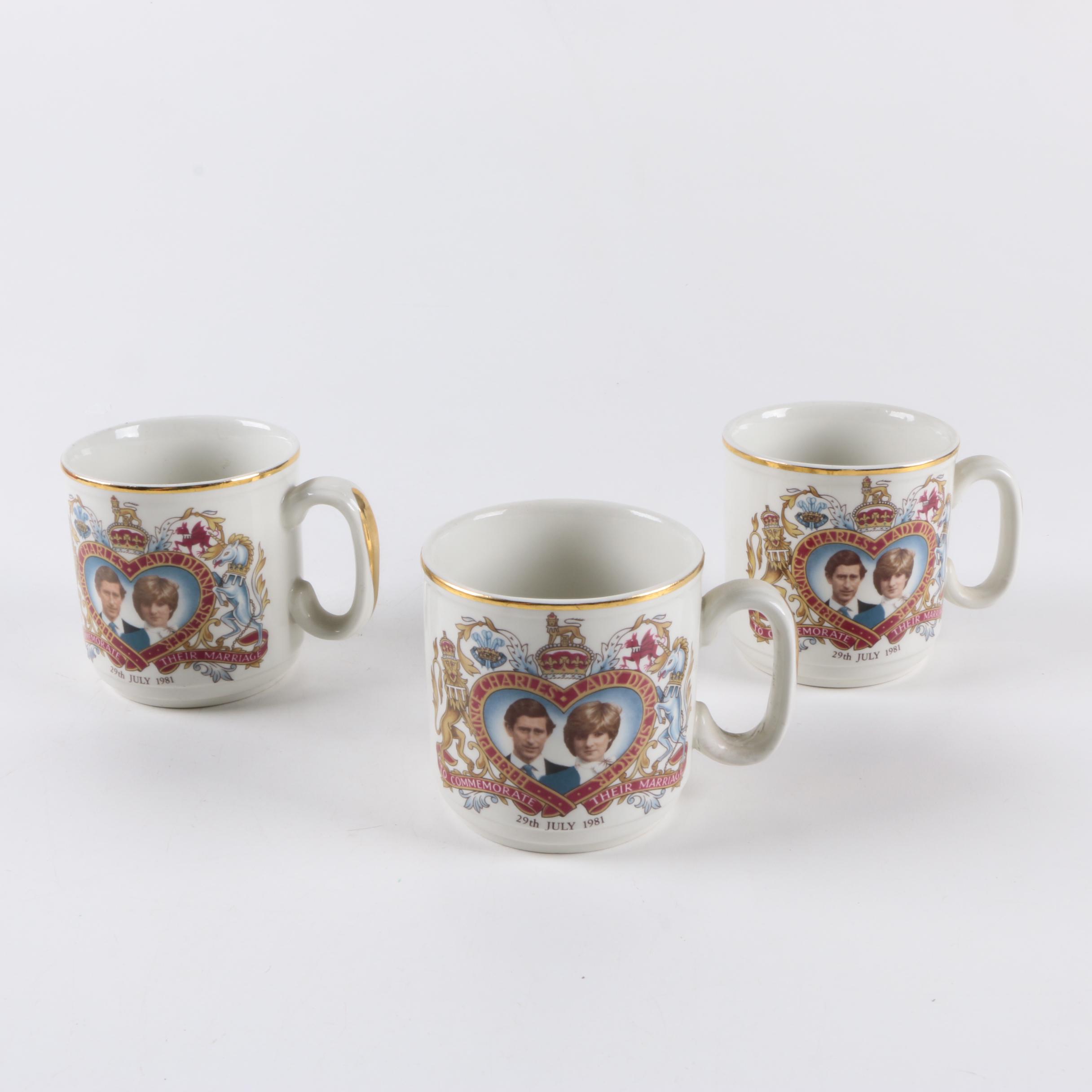 Ceramics And Glassware Including Charles and Diana Commemoratives