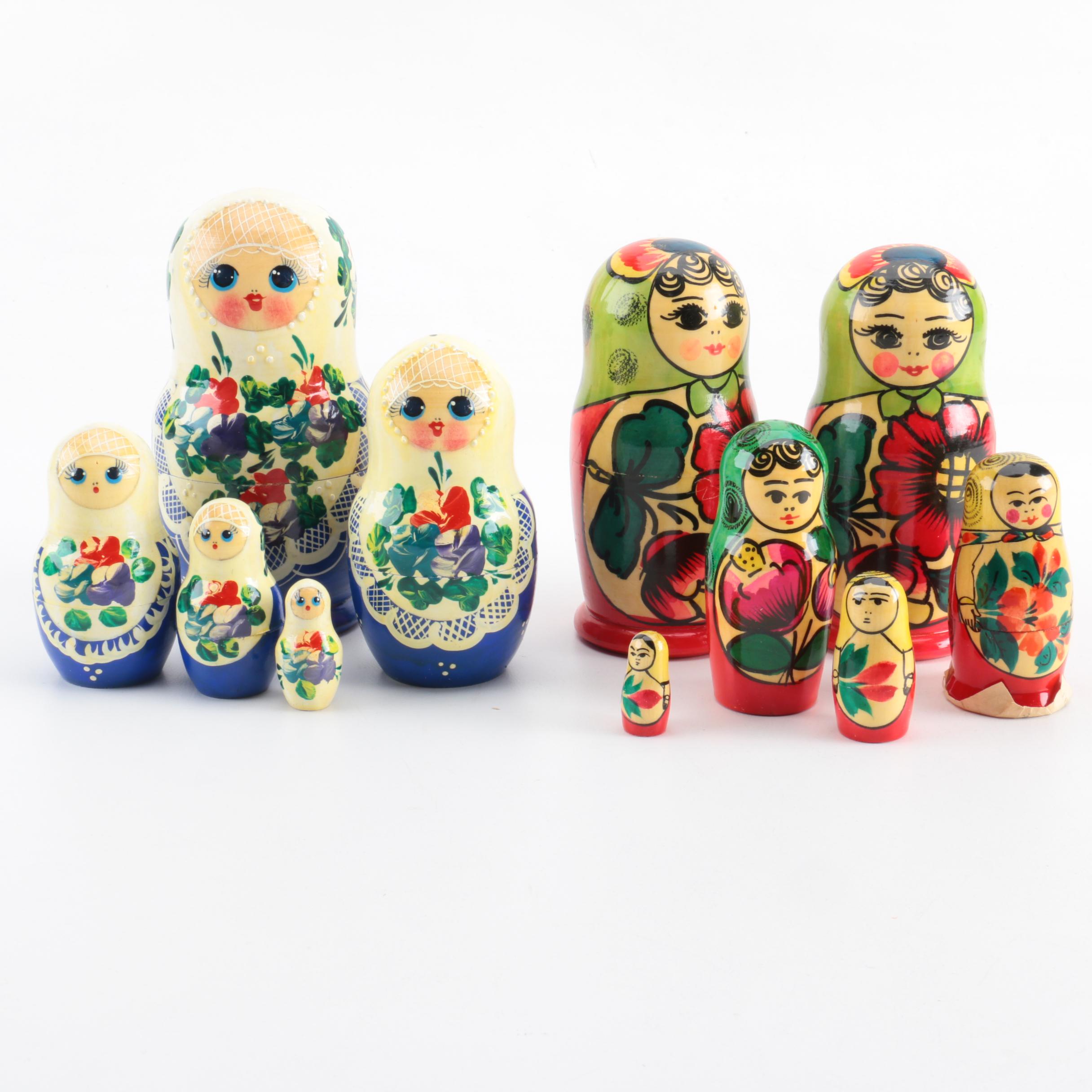 Vintage Russian Matryoshka Nesting Dolls