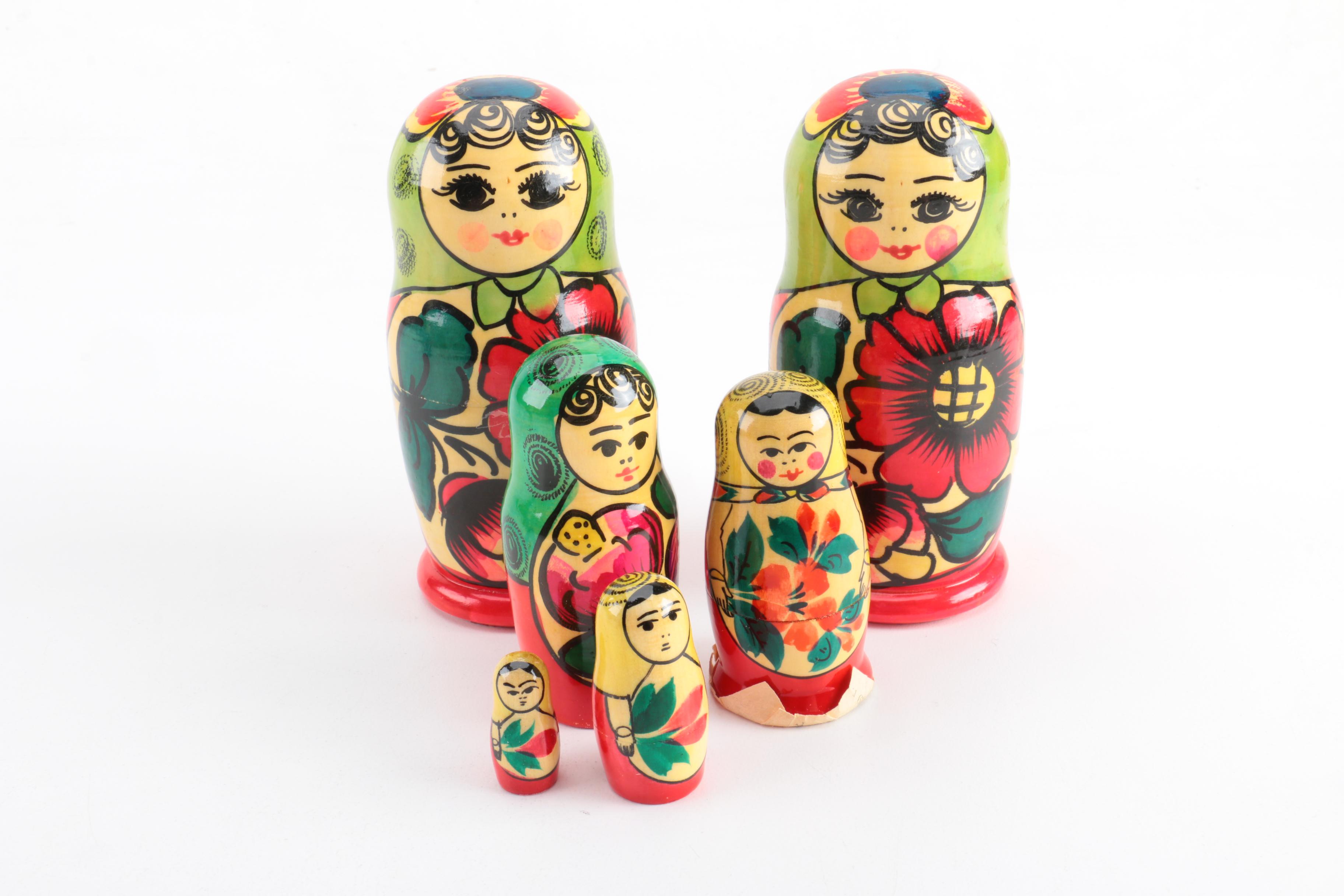Vintage Russian Matryoshka Nesting Dolls
