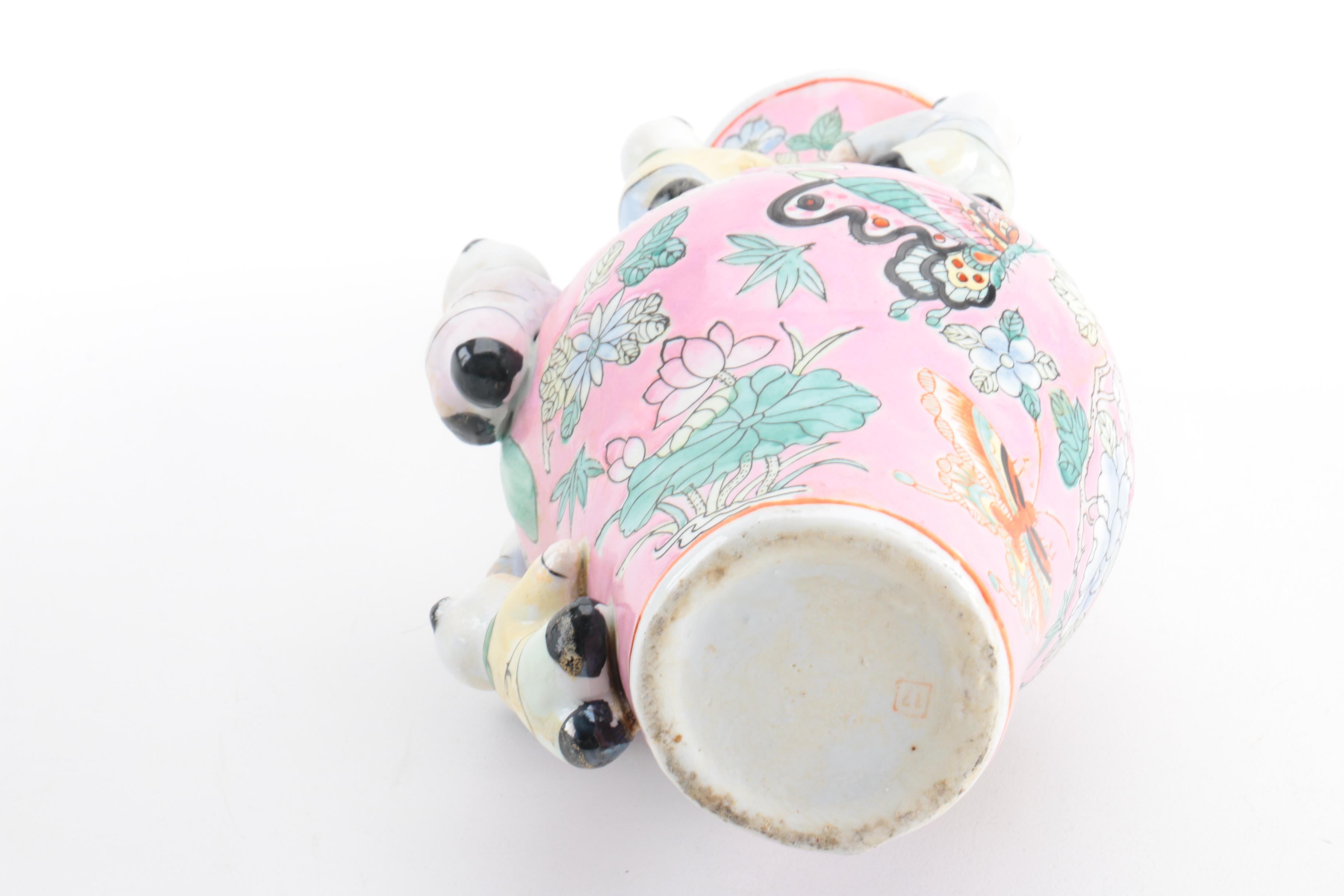 Chinese Enameled Porcelain Fertility and Figural Vases