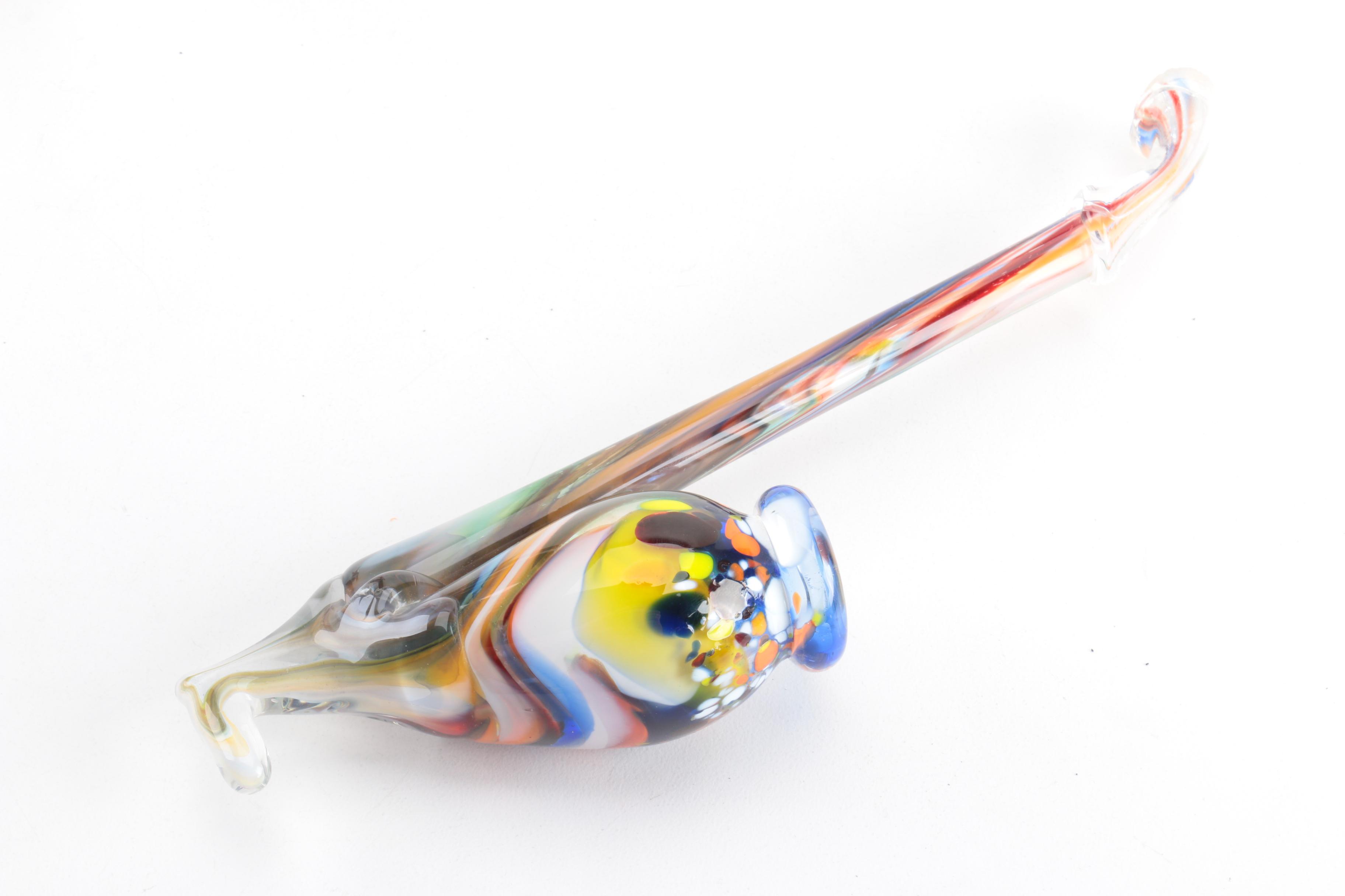 Hand Blown Glass Port/Brandy Sipping Pipe Glasses