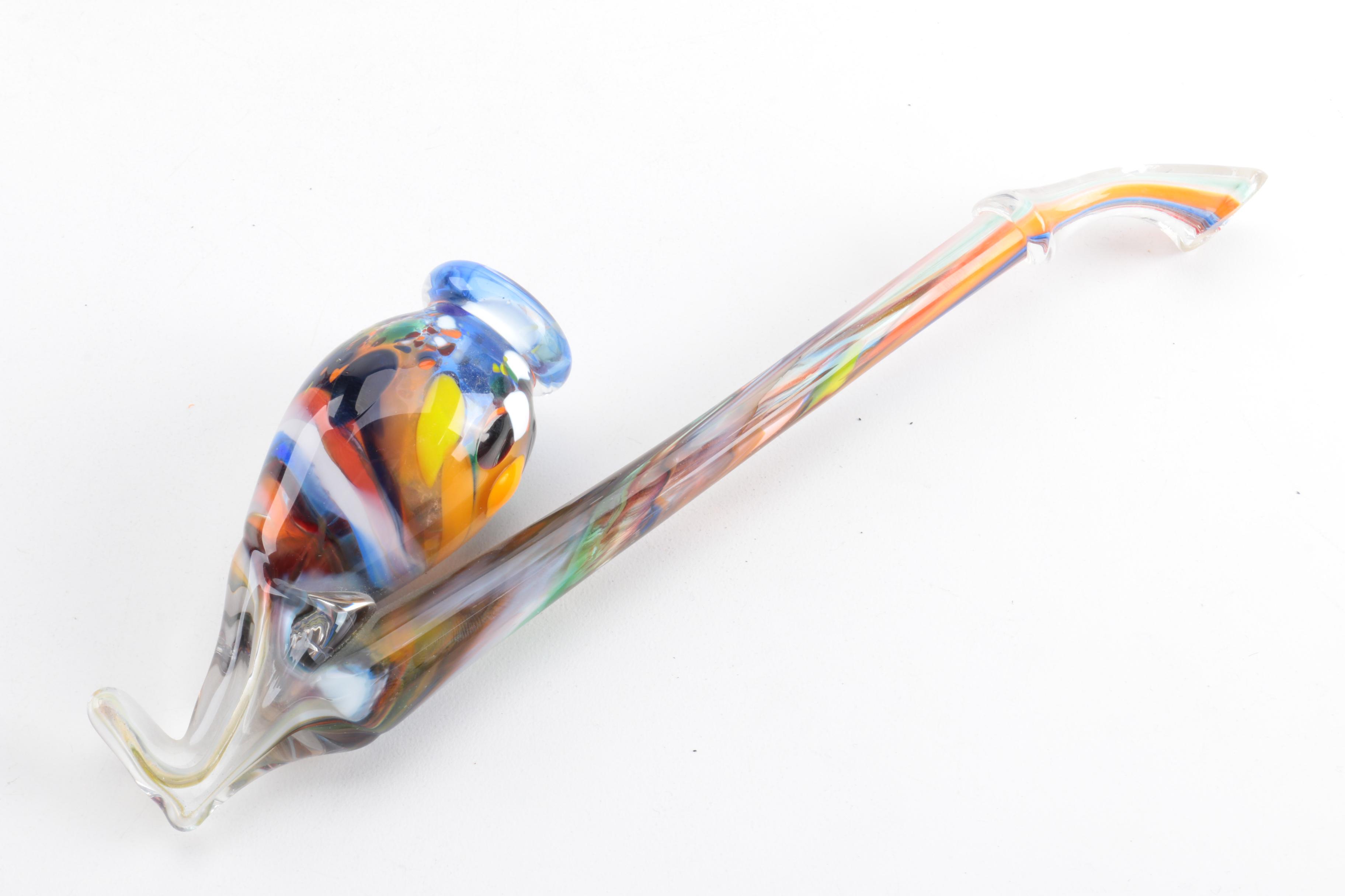 Hand Blown Glass Port/Brandy Sipping Pipe Glasses