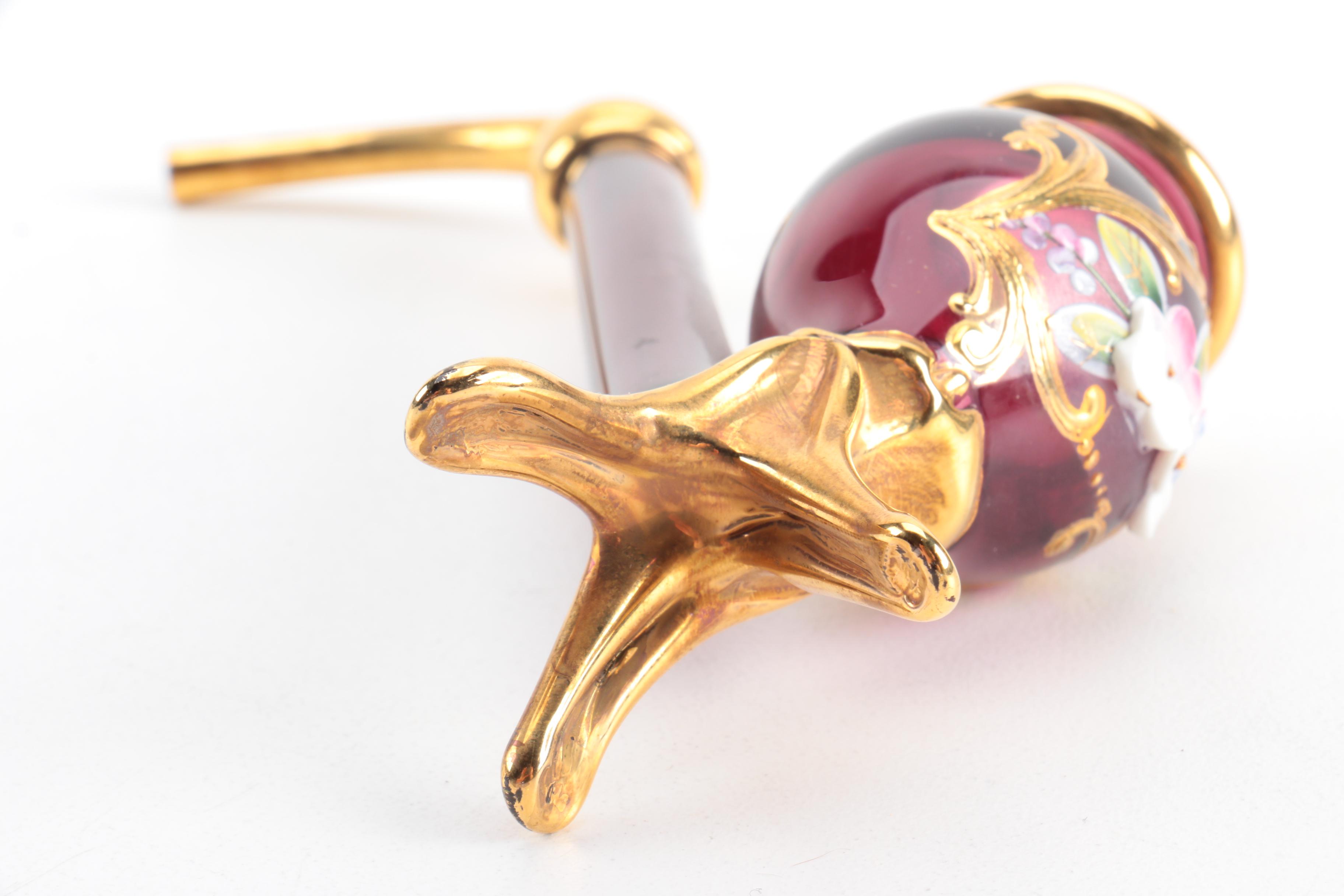 Hand Blown Glass Port/Brandy Sipping Pipe Glasses