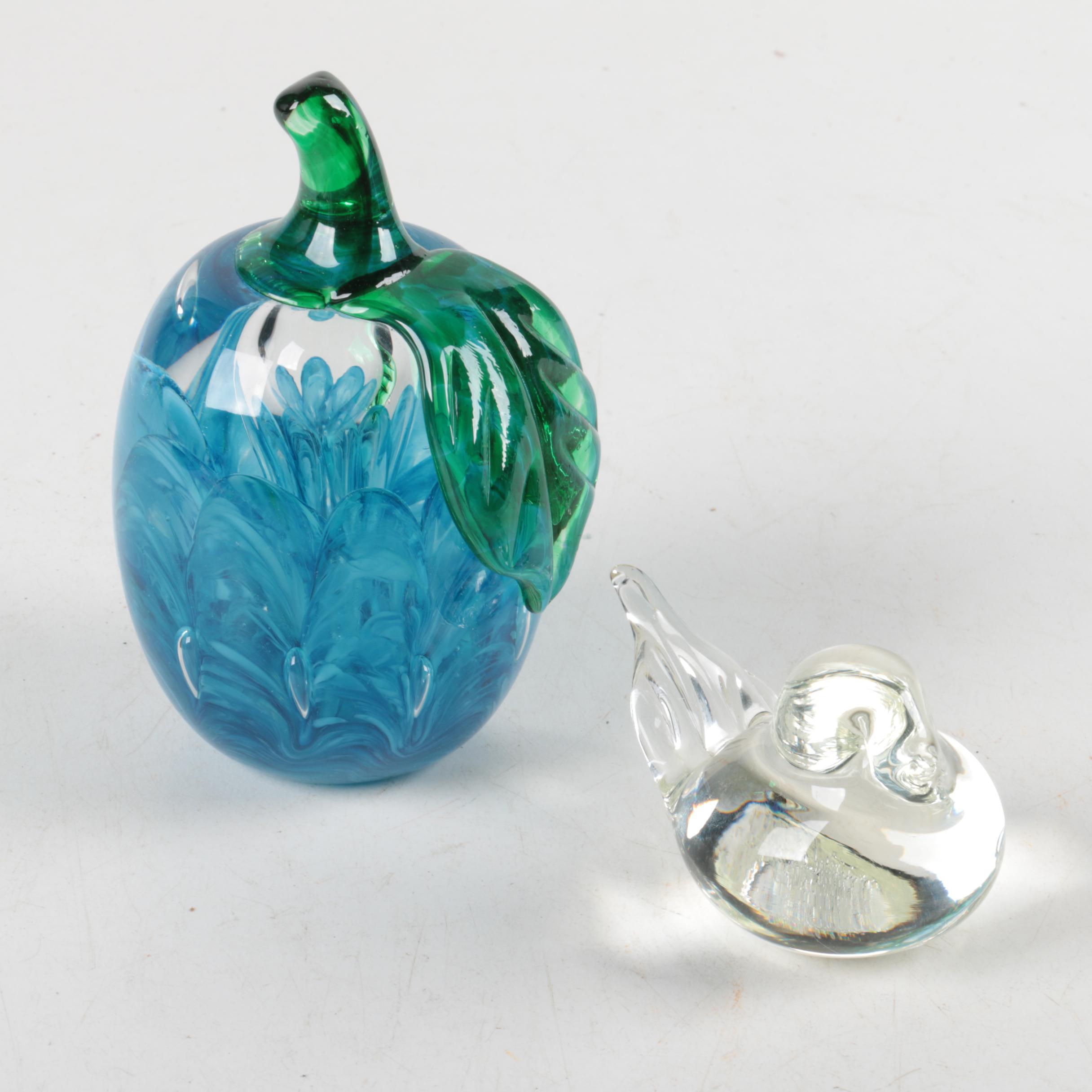 Joe Rice and Joe St. Clair Blown Glass Paperweights
