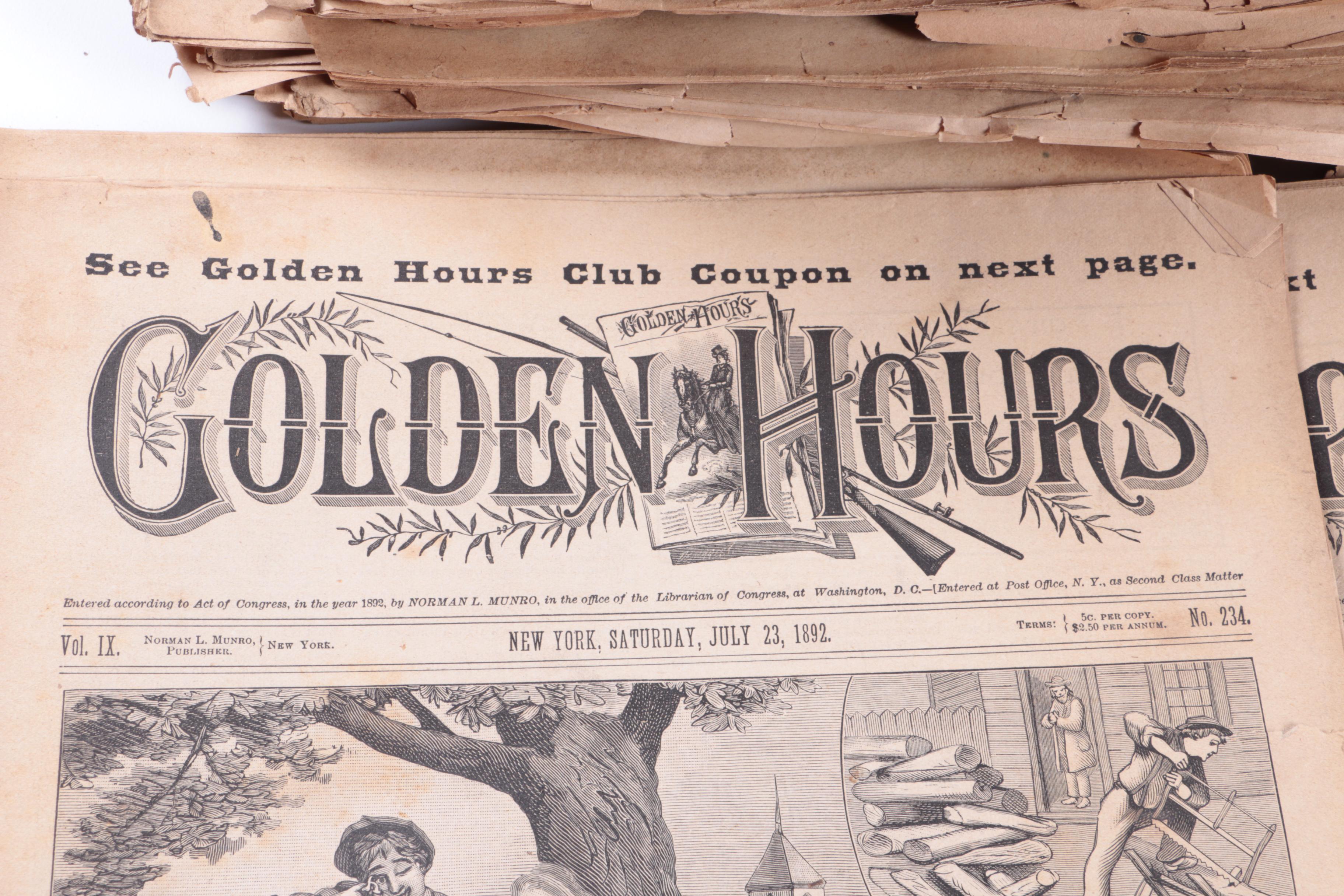 Late 19th Century "Golden Hours" Magazines