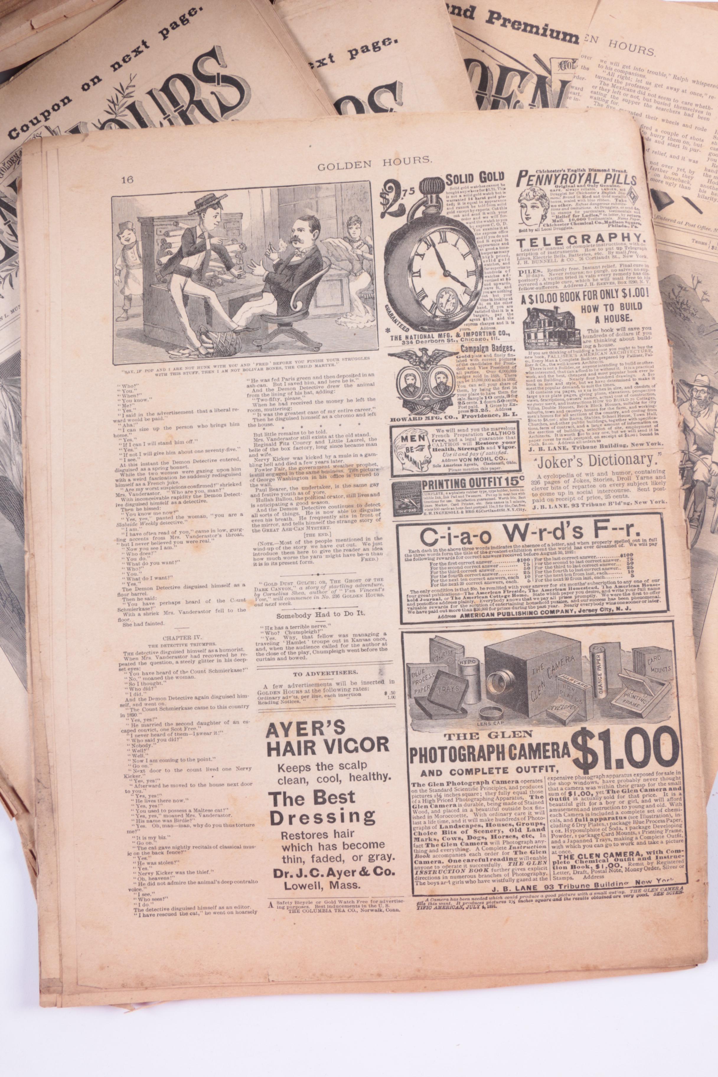 Late 19th Century "Golden Hours" Magazines