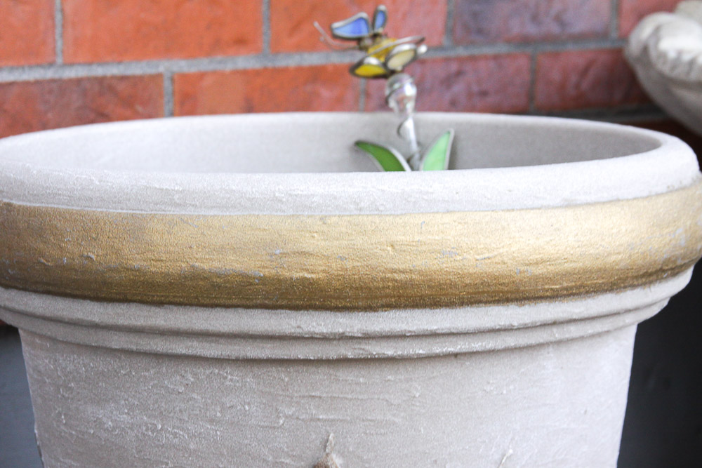 Cattail Motif Plaster Planter