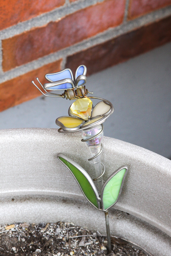 Cattail Motif Plaster Planter