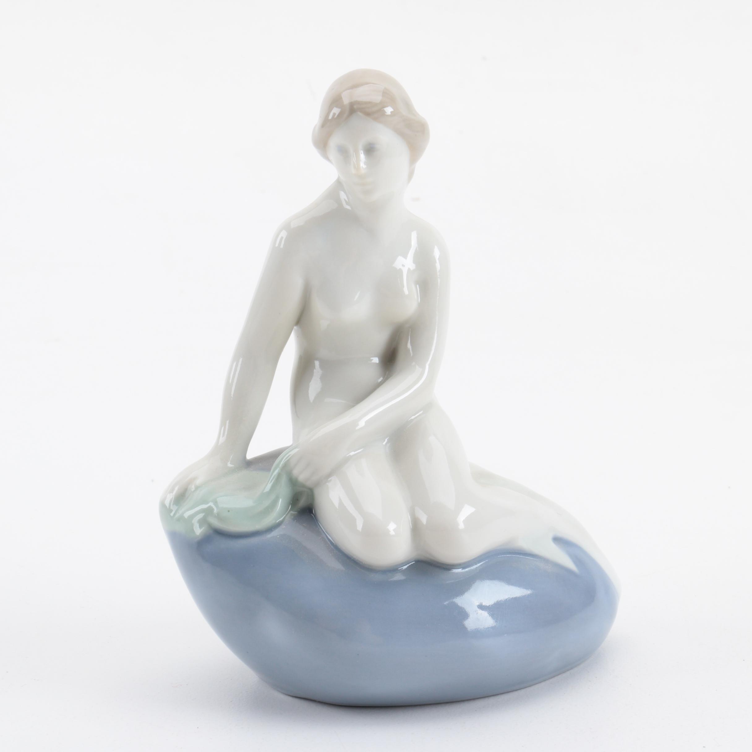 Royal Copenhagen Edvard Eriksen "Mermaid On Rock" Figurine