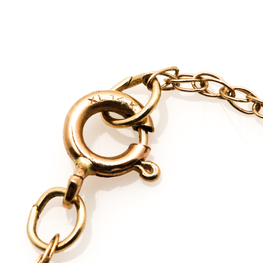 14K Yellow Gold Sand Dollar Pendant Necklace