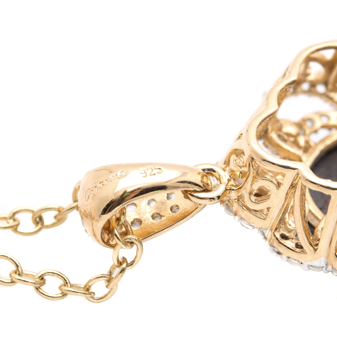 Orianne Sterling Silver Star Ruby and White Topaz Ring and Necklace