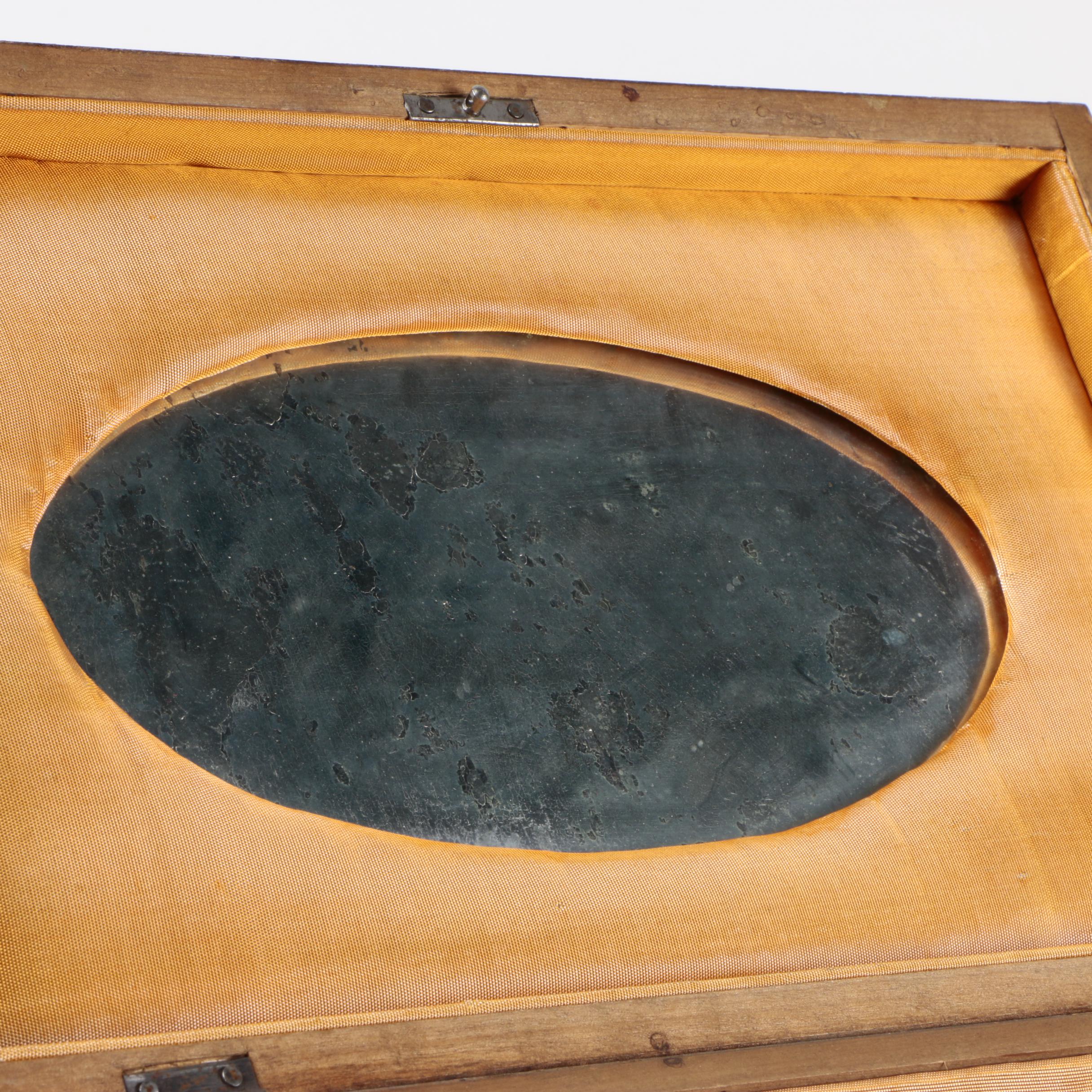 Marquetry Inlaid Wooden Jewelry Box