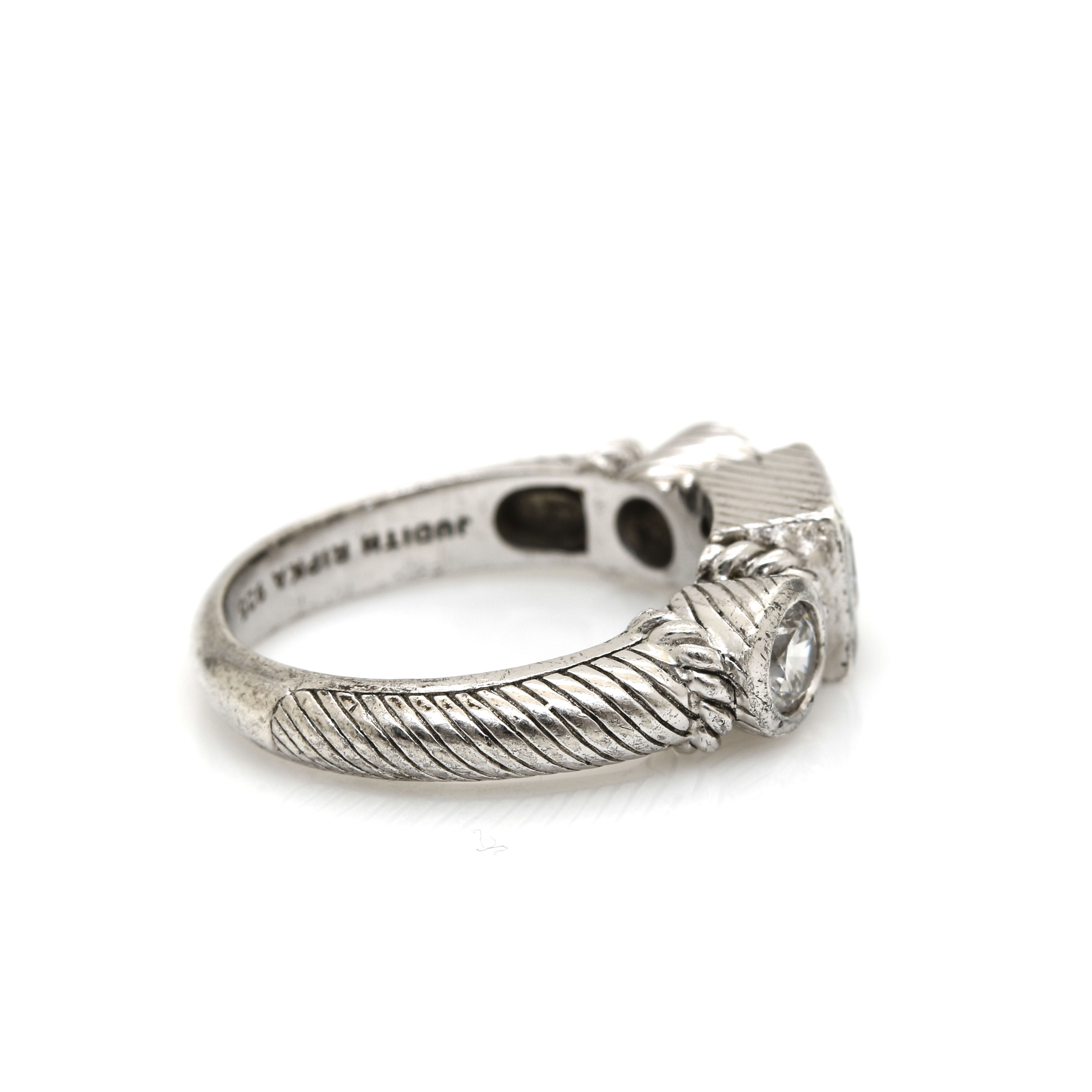 Judith Ripka Sterling Silver Cubic Zirconia Ring