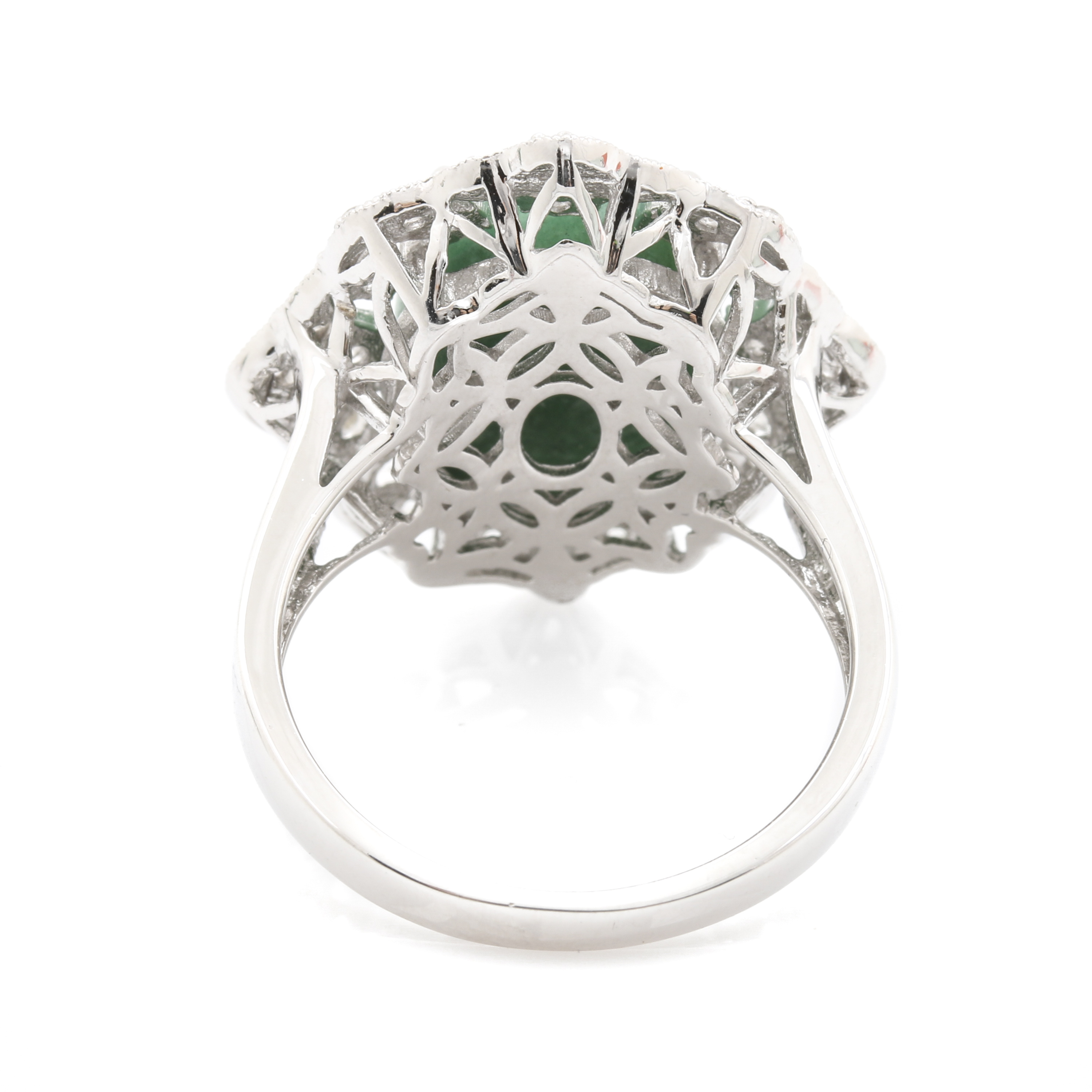 Orianne Sterling Silver Emerald and White Topaz Rings