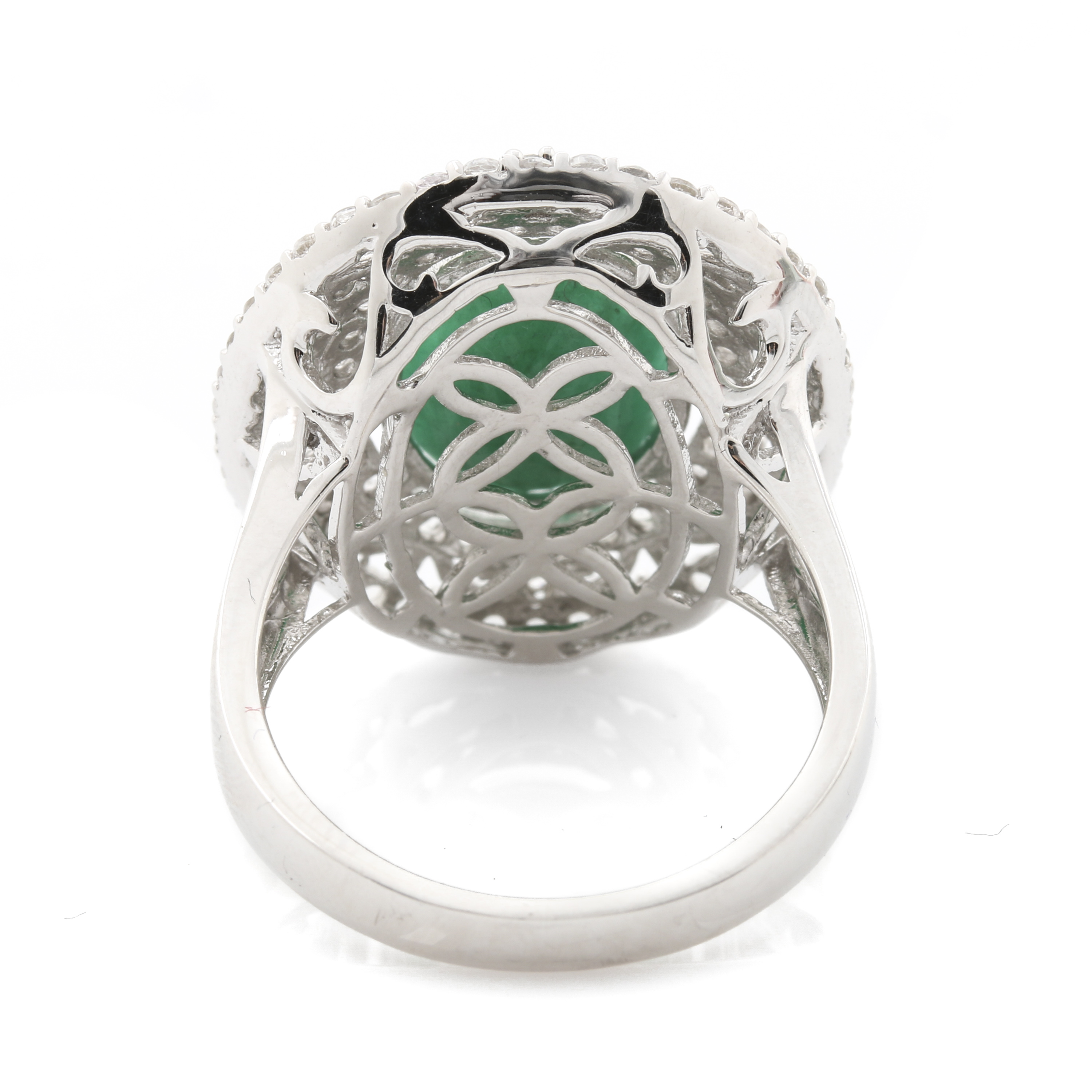 Orianne Sterling Silver Emerald and White Topaz Rings