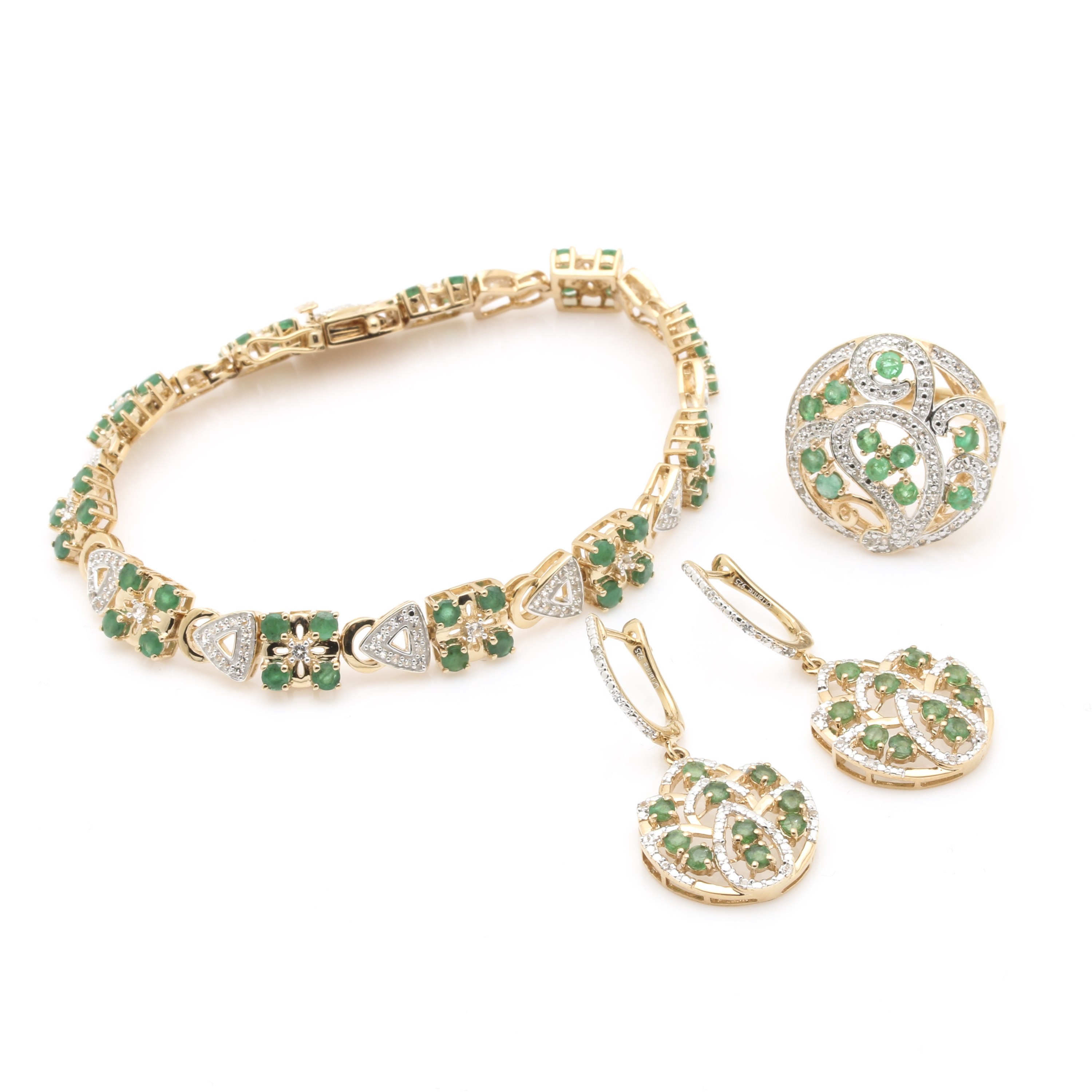 Orianne Gold Wash on Sterling Silver Jewelry Including Gemstones