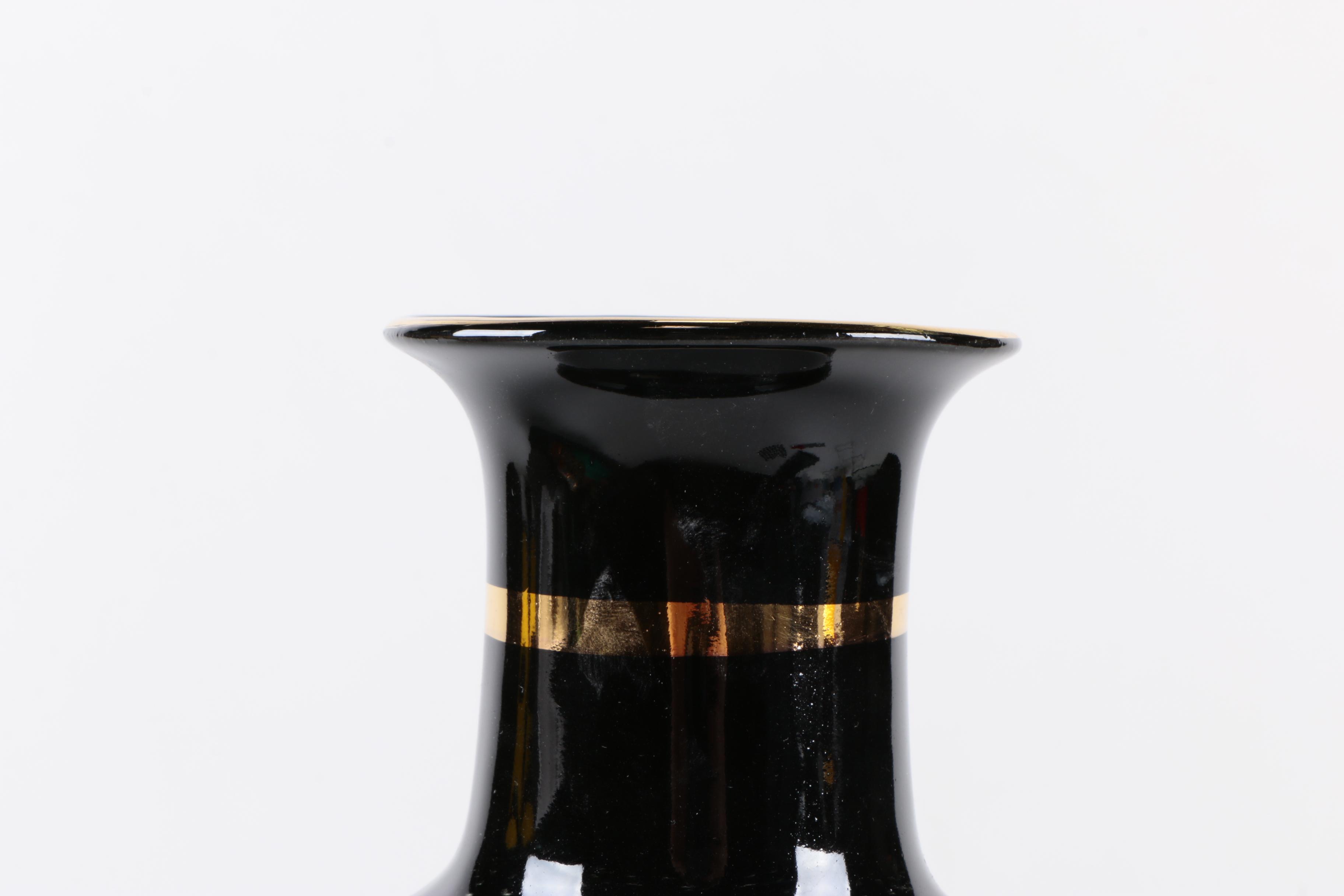 Japanese Chokin and Moriage Porcelain Vases