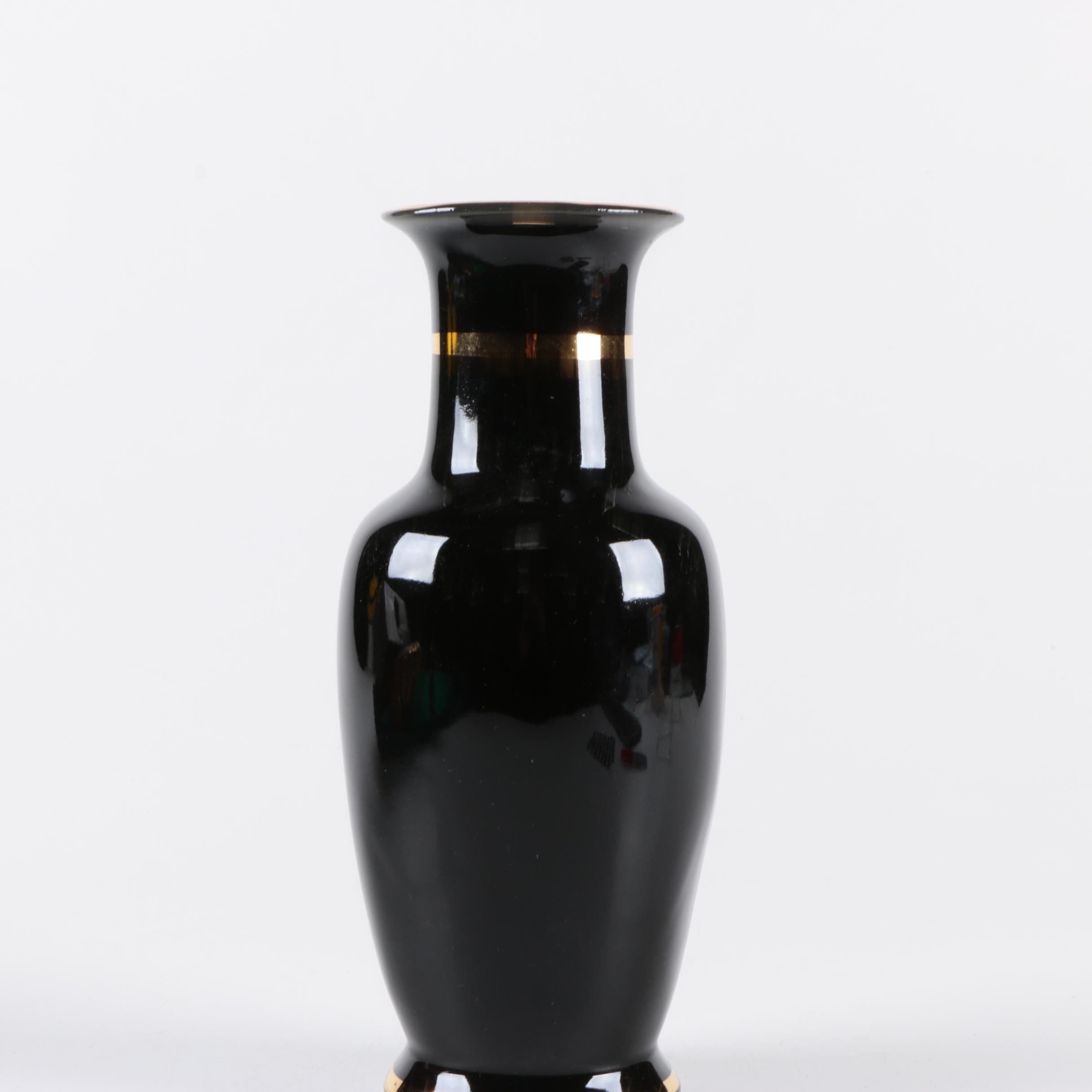 Japanese Chokin and Moriage Porcelain Vases