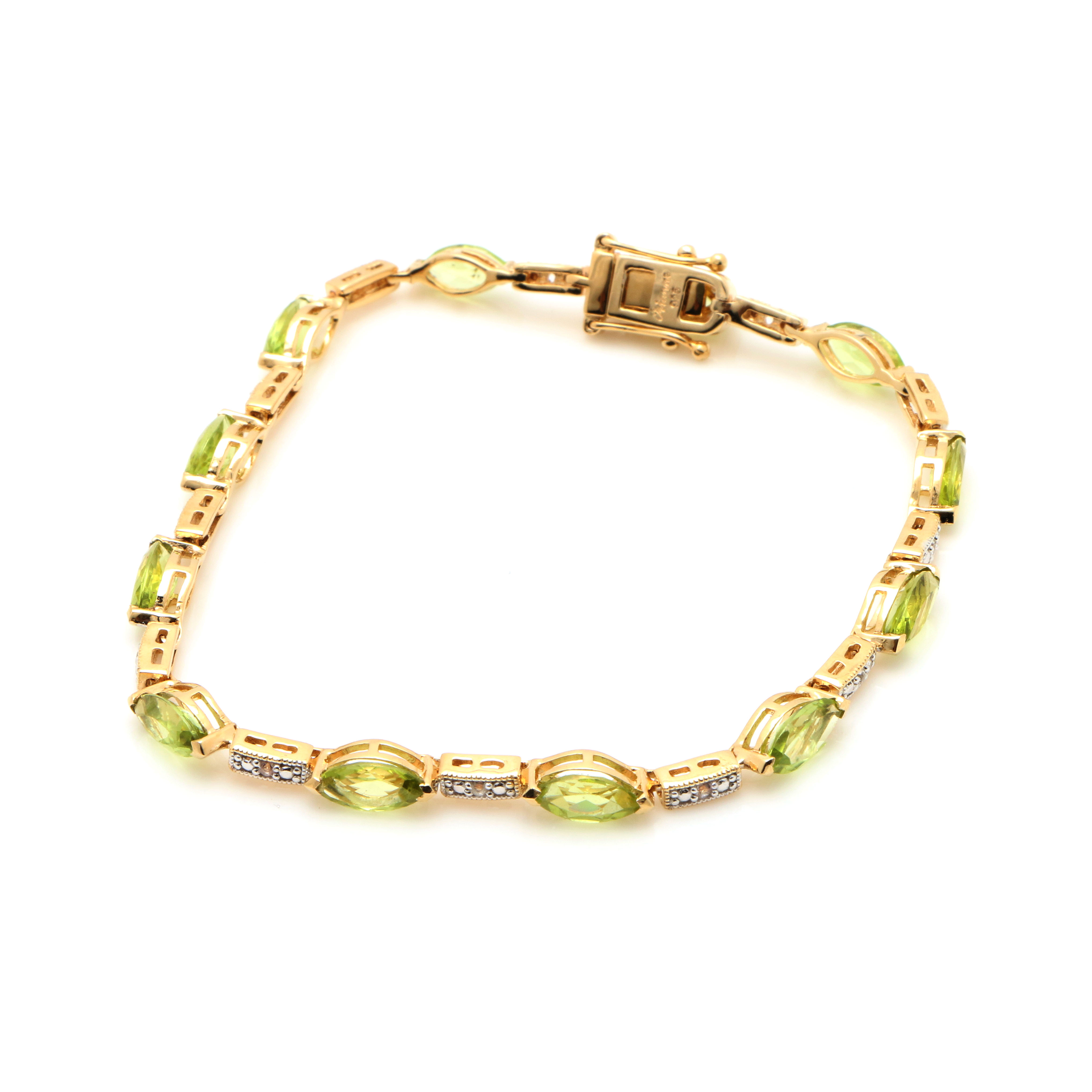 Orianne Gold Wash on Sterling Silver Jewelry Assortment Featuring Peridot