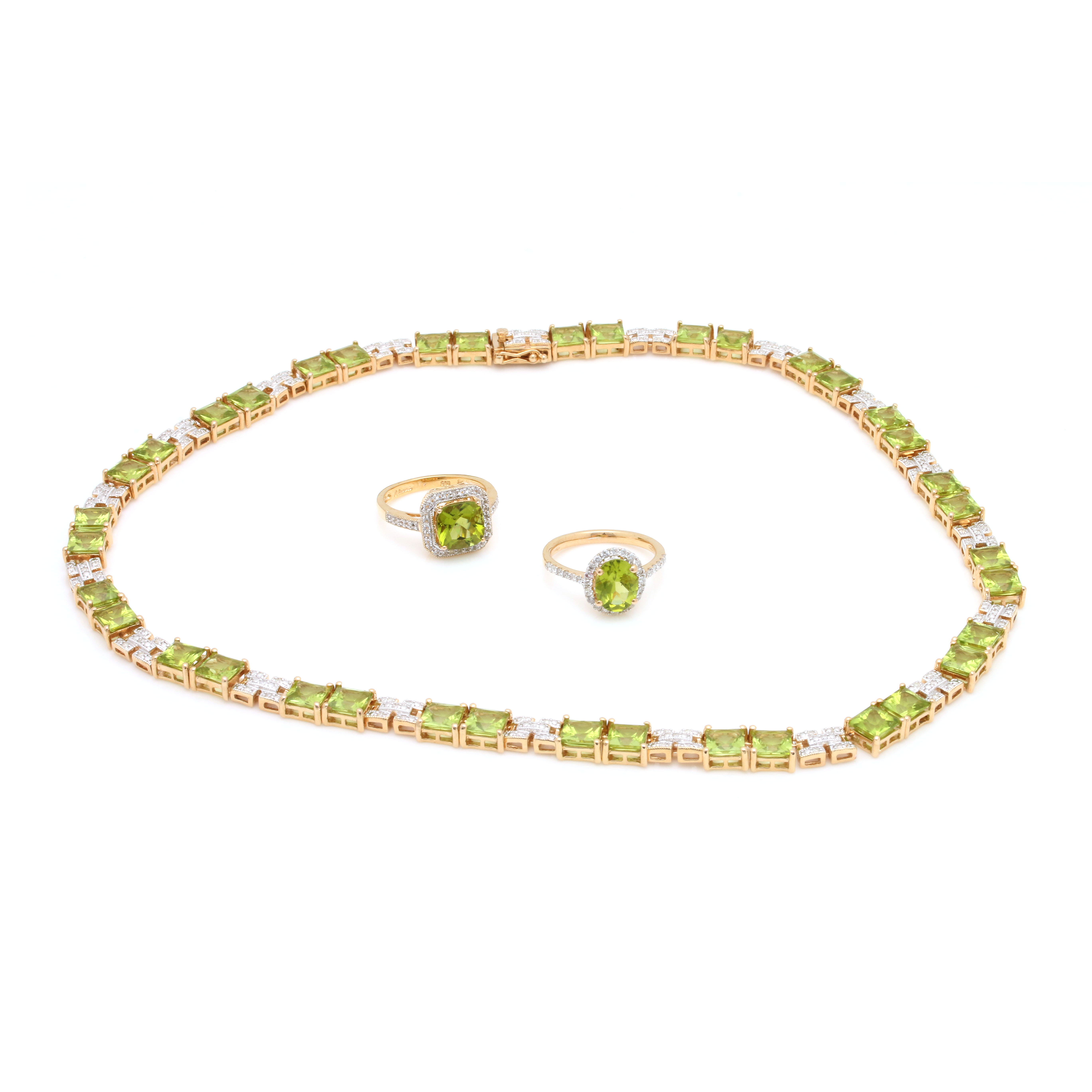 Orianne Gold Wash on Sterling Silver Peridot Jewelry