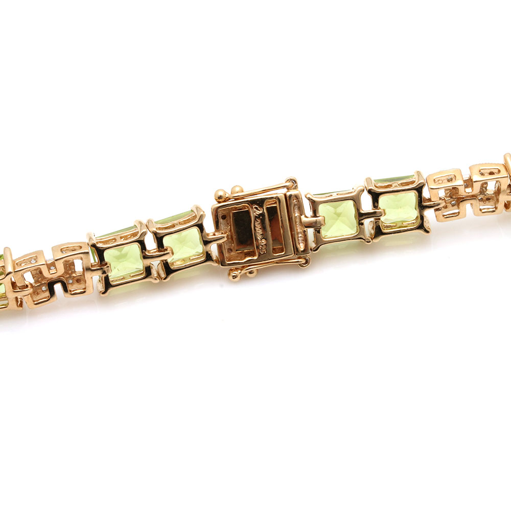 Orianne Gold Wash on Sterling Silver Peridot Jewelry