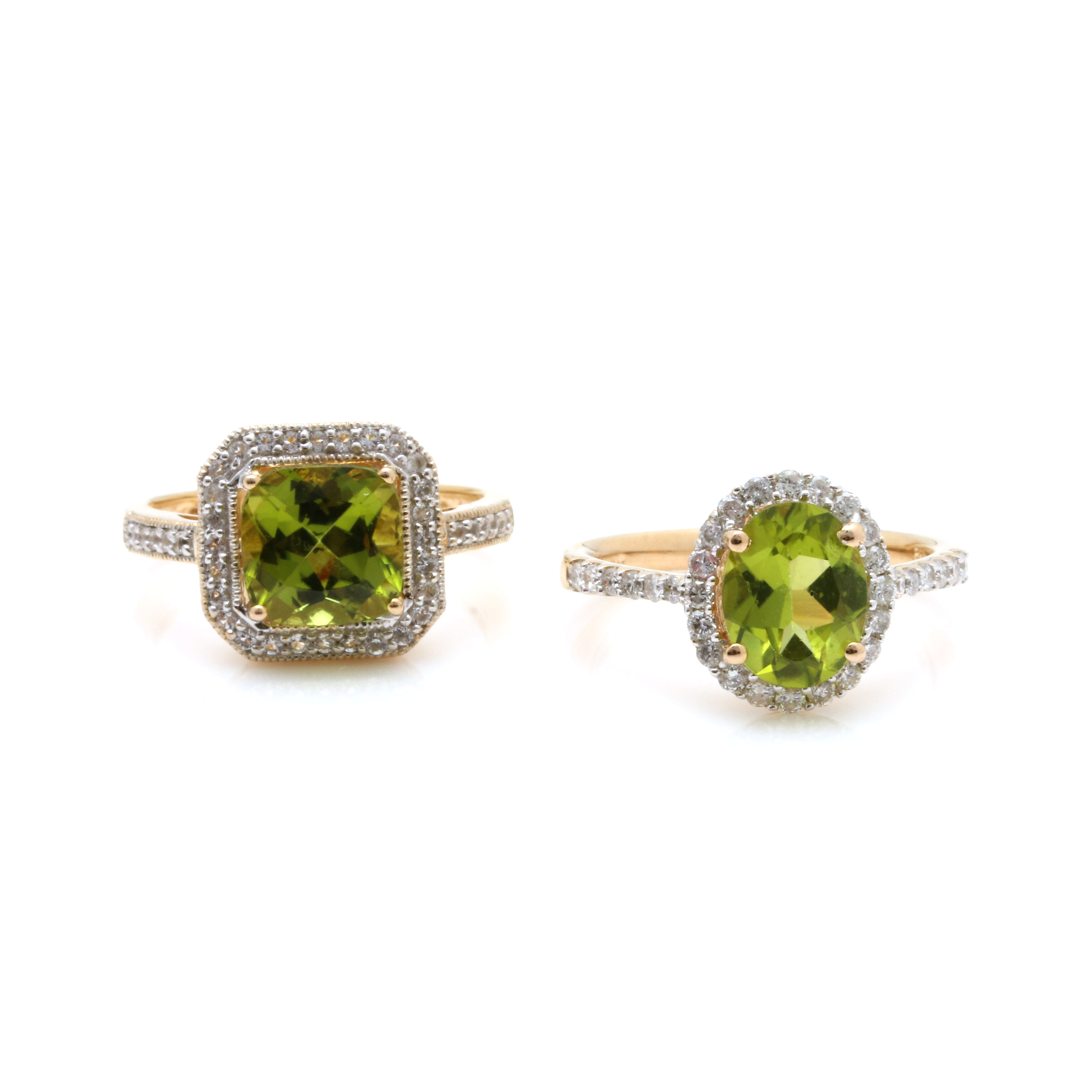 Orianne Gold Wash on Sterling Silver Peridot Jewelry