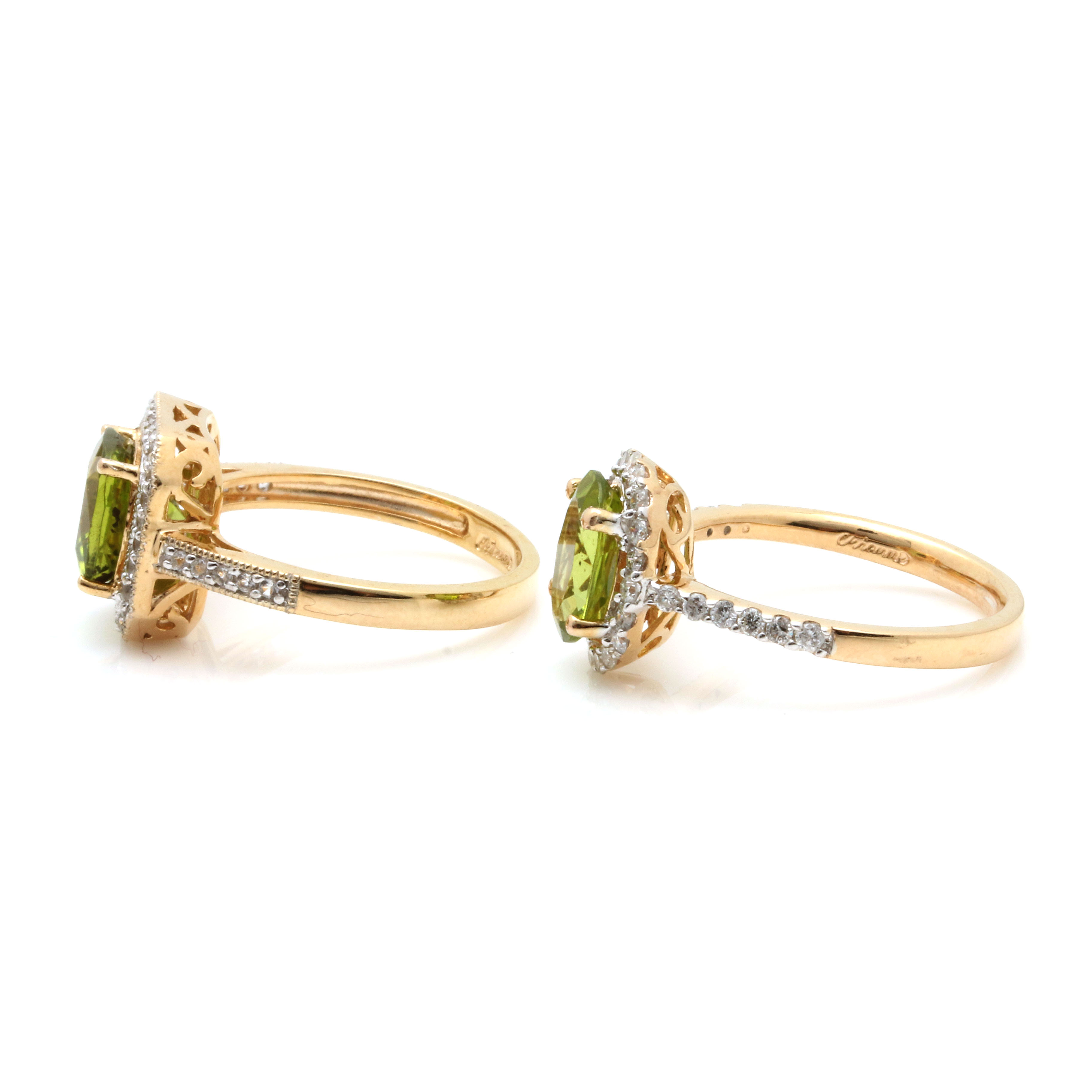 Orianne Gold Wash on Sterling Silver Peridot Jewelry