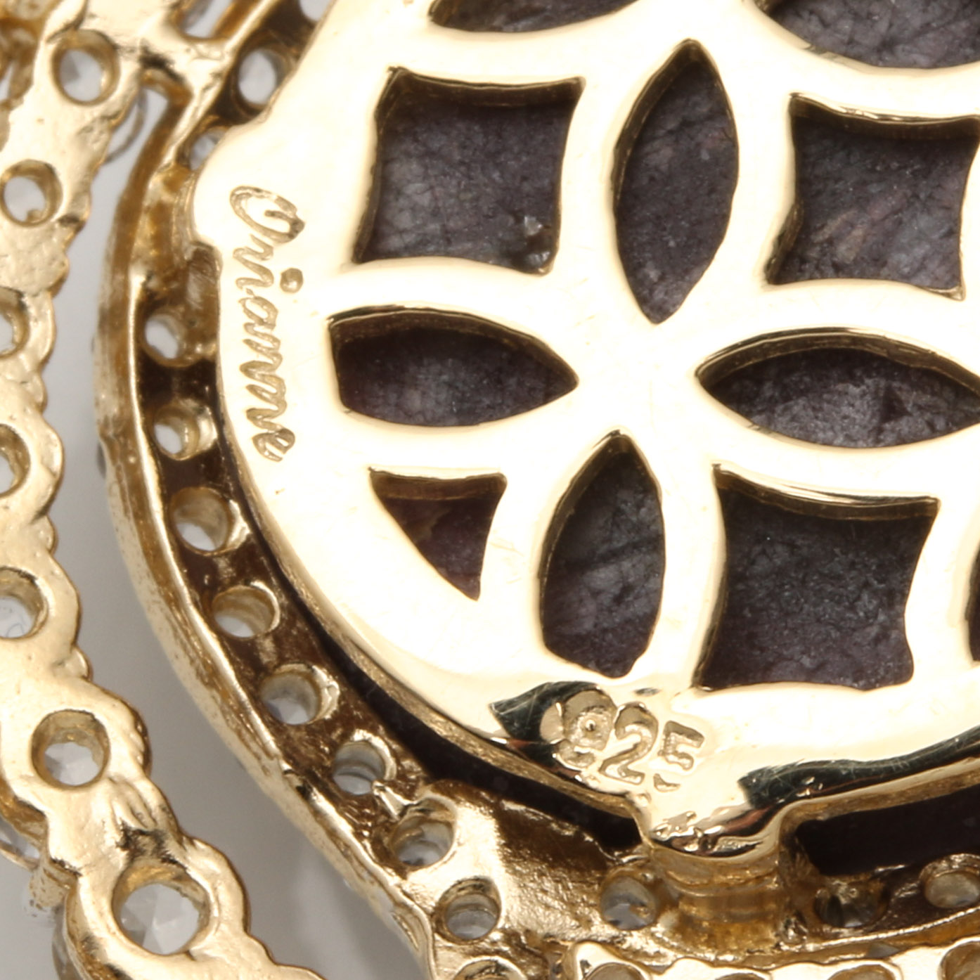 Orianne Gold Wash Over Sterling Silver Star Ruby and White Topaz Demi Parure