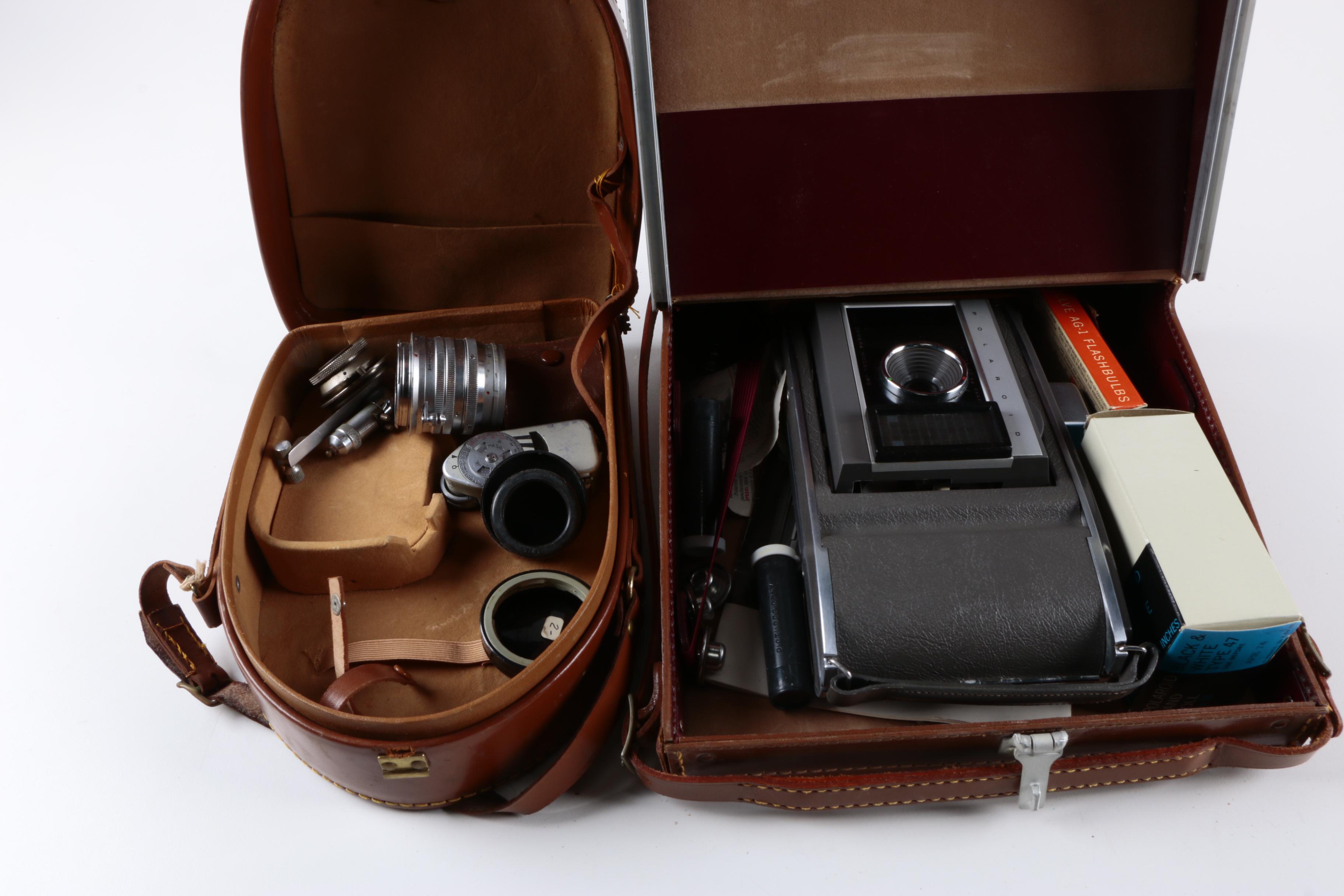 Vintage Polaroid Camera and Accessories