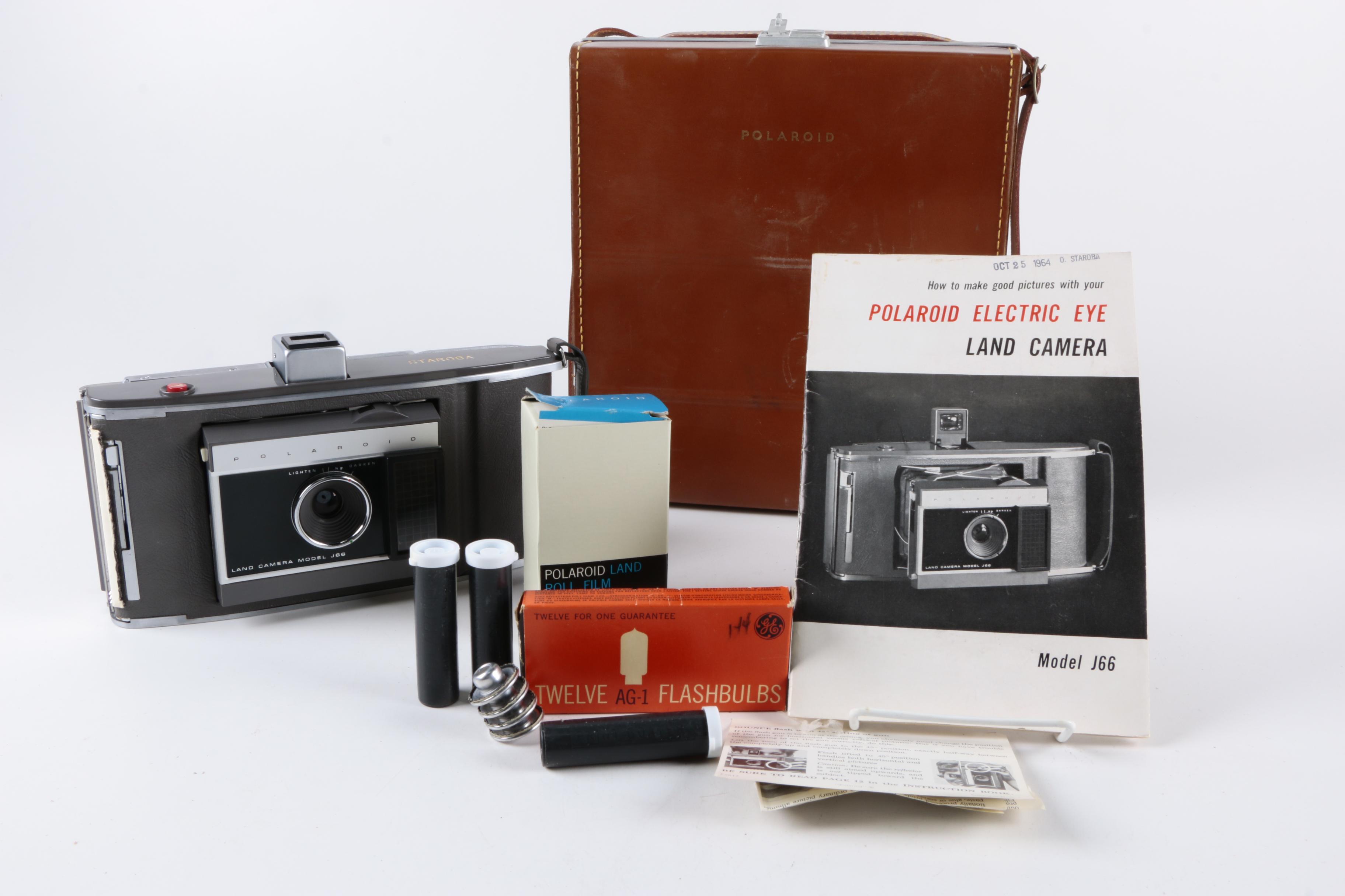 Vintage Polaroid Camera and Accessories