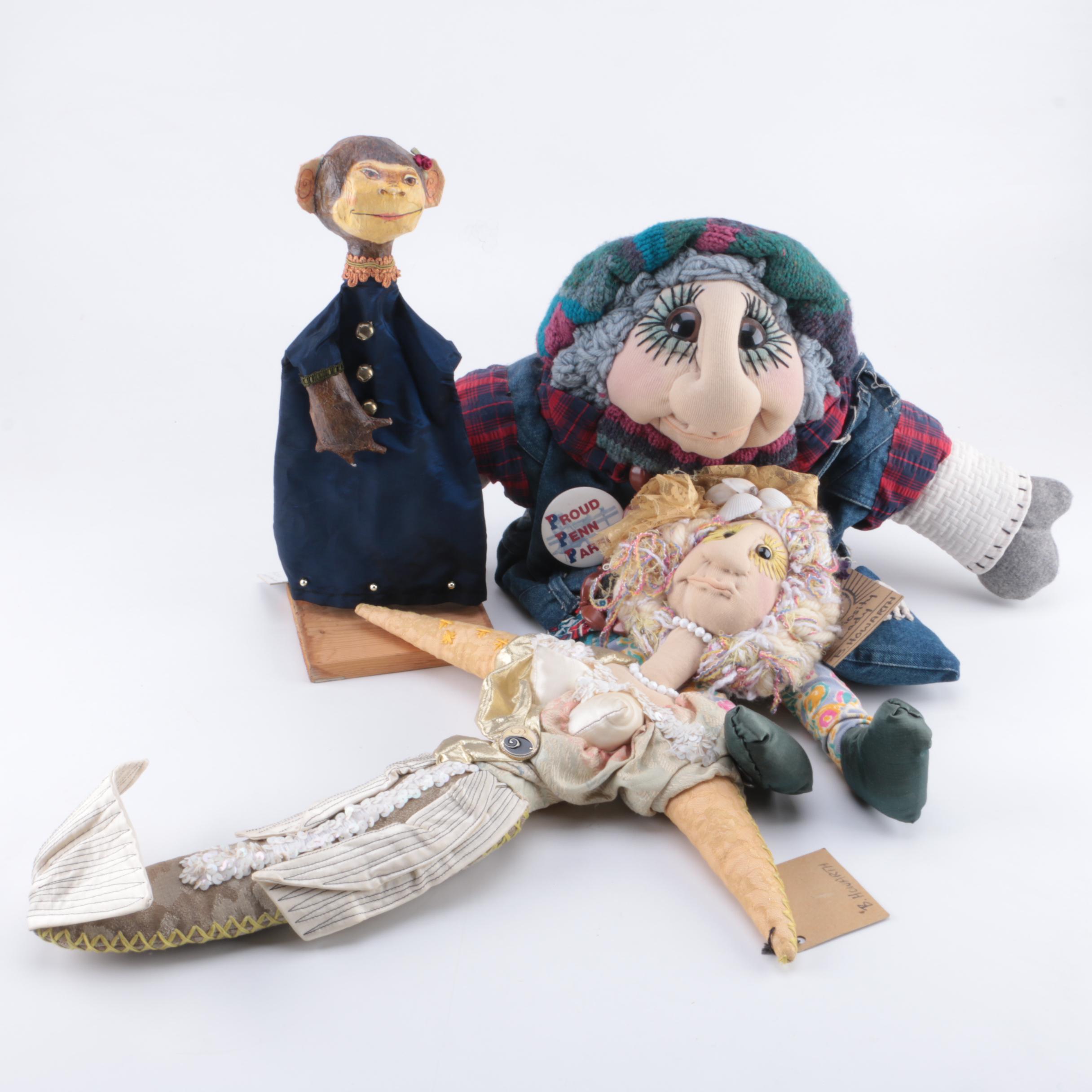 Curiosity Lady Cloth Dolls and Kirkham Puppet