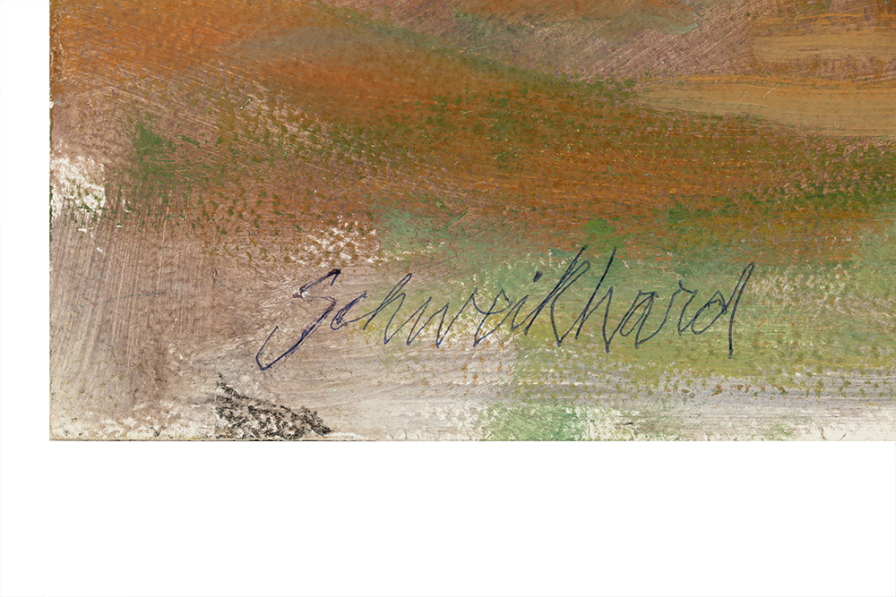 John Schweikhard Oil Painting on Board "Breaking Away"