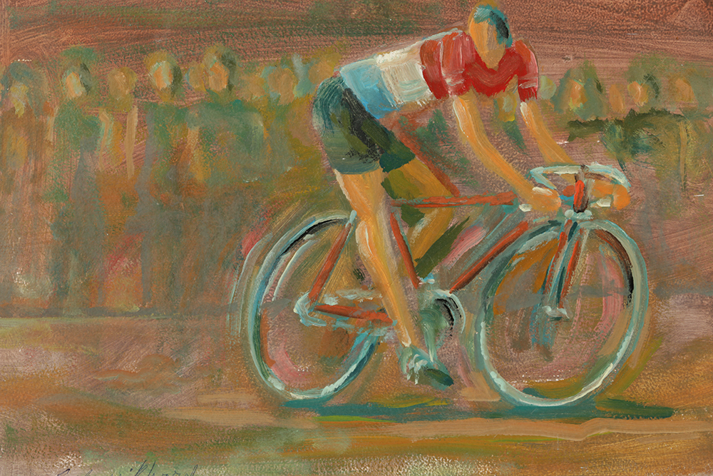 John Schweikhard Oil Painting on Board "Breaking Away"