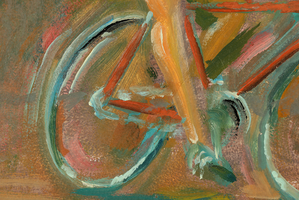 John Schweikhard Oil Painting on Board "Breaking Away"