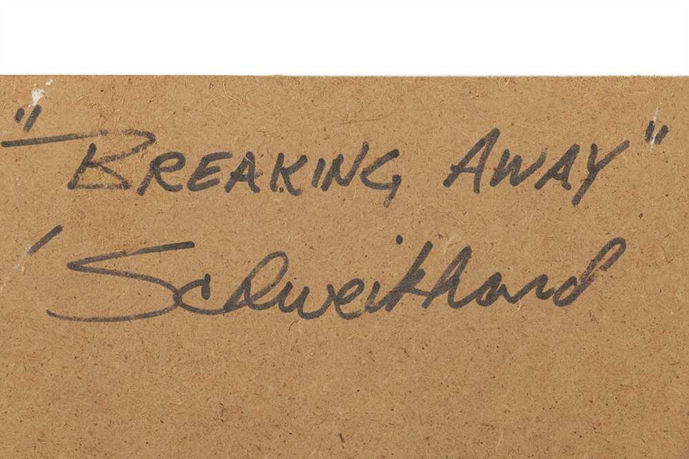 John Schweikhard Oil Painting on Board "Breaking Away"